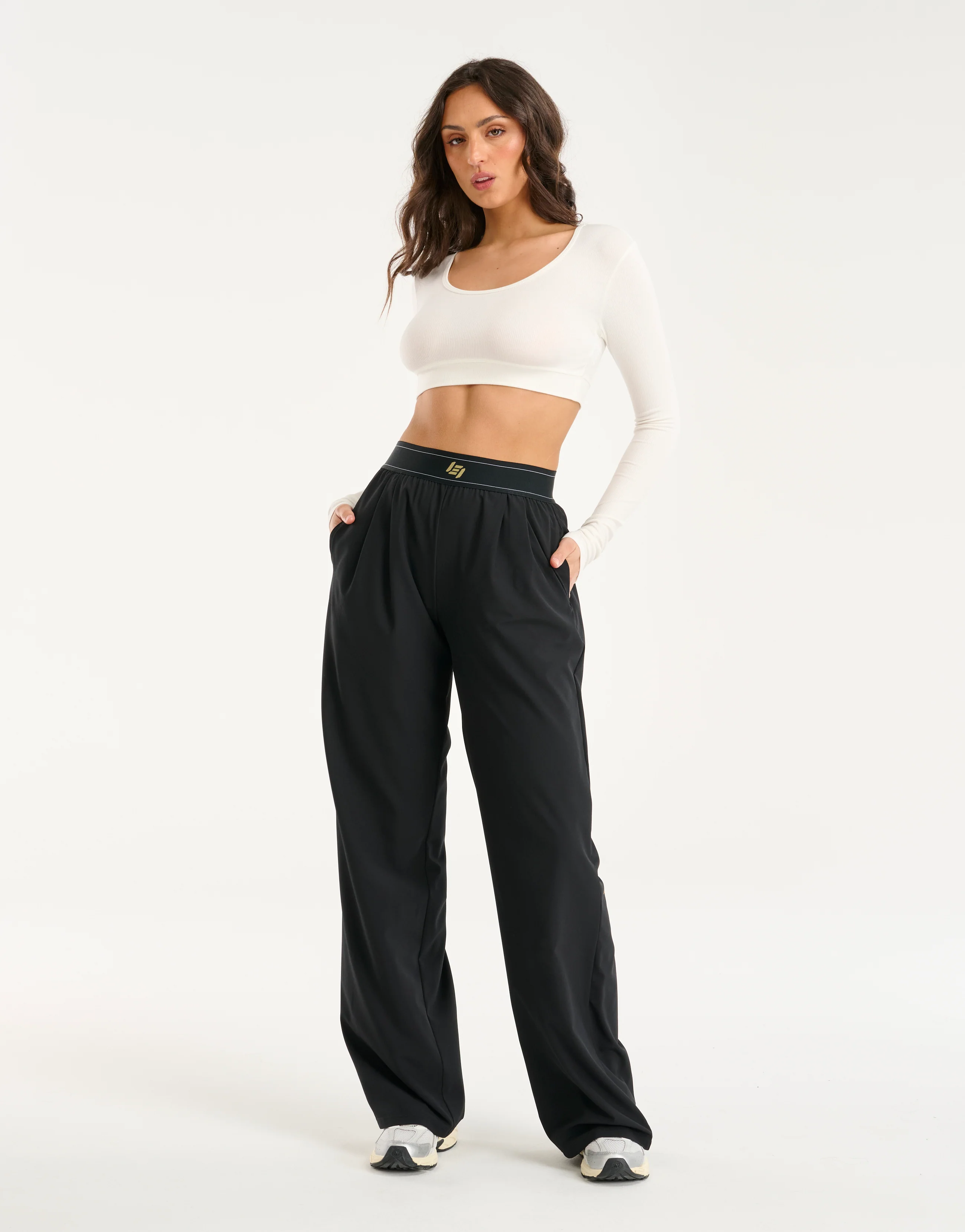 Echt Ribbed Cropped Long Sleeve - White - Image 6