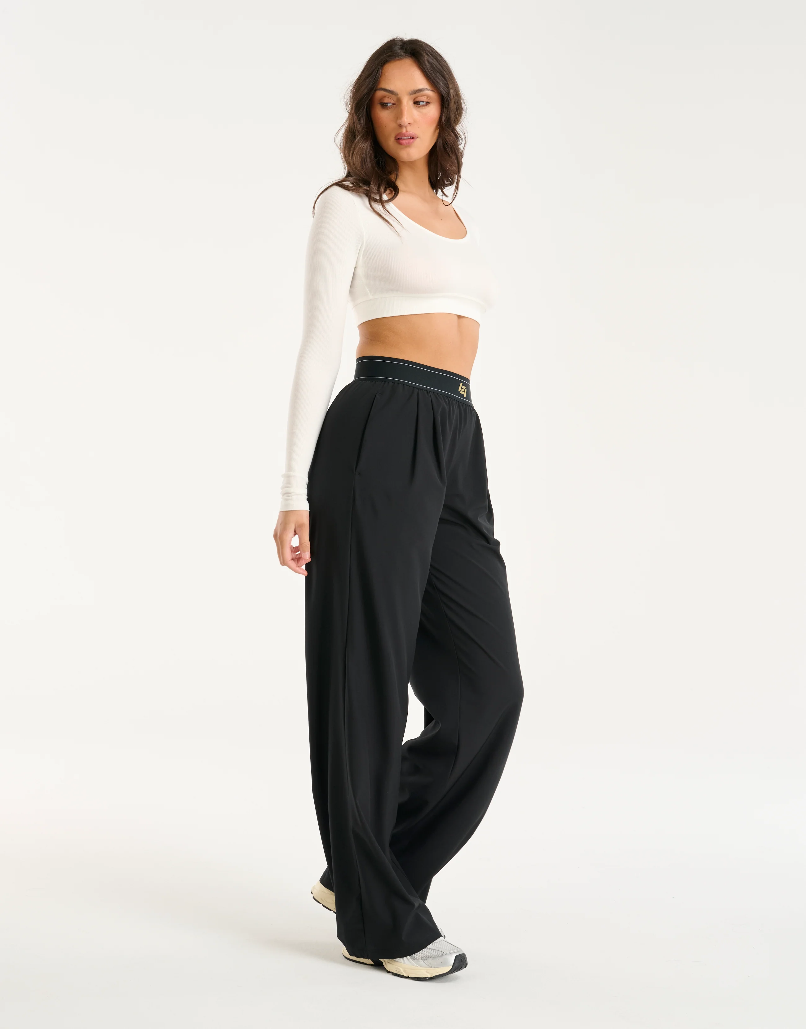 Echt Ribbed Cropped Long Sleeve - White - Image 8