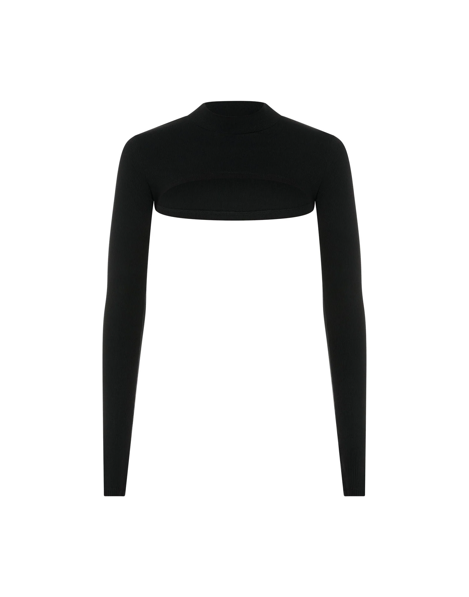 Echt Ribbed High Cut Long Sleeve - Black - Image 3