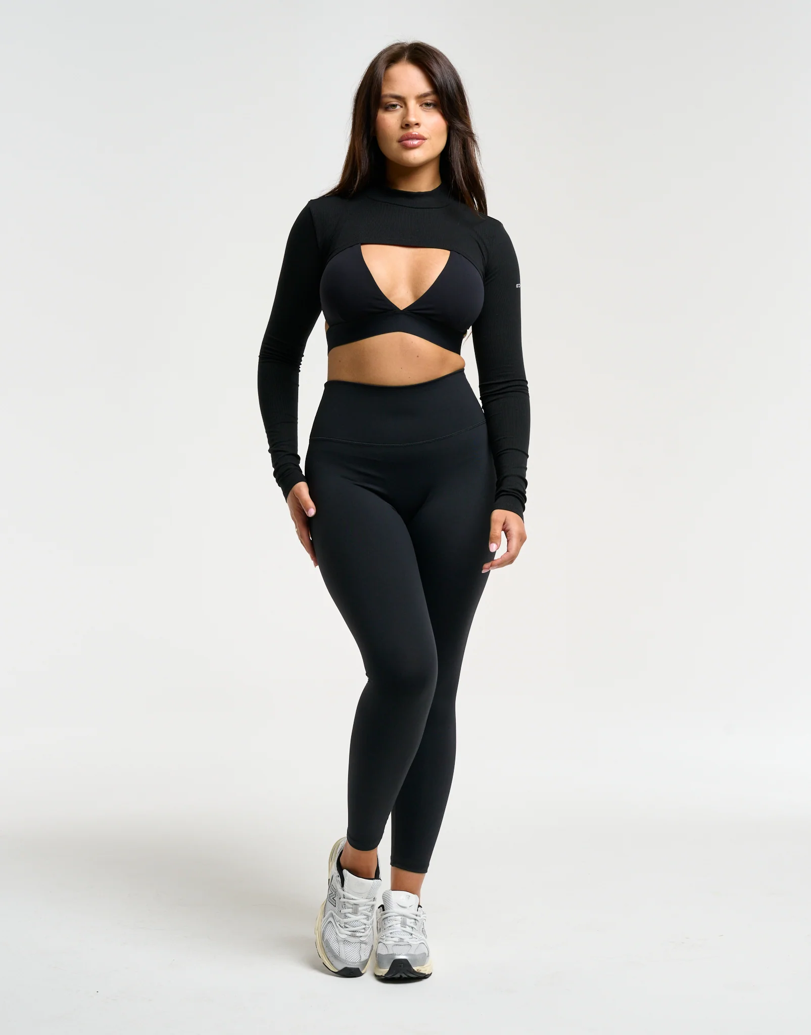 Echt Ribbed High Cut Long Sleeve - Black - Image 4