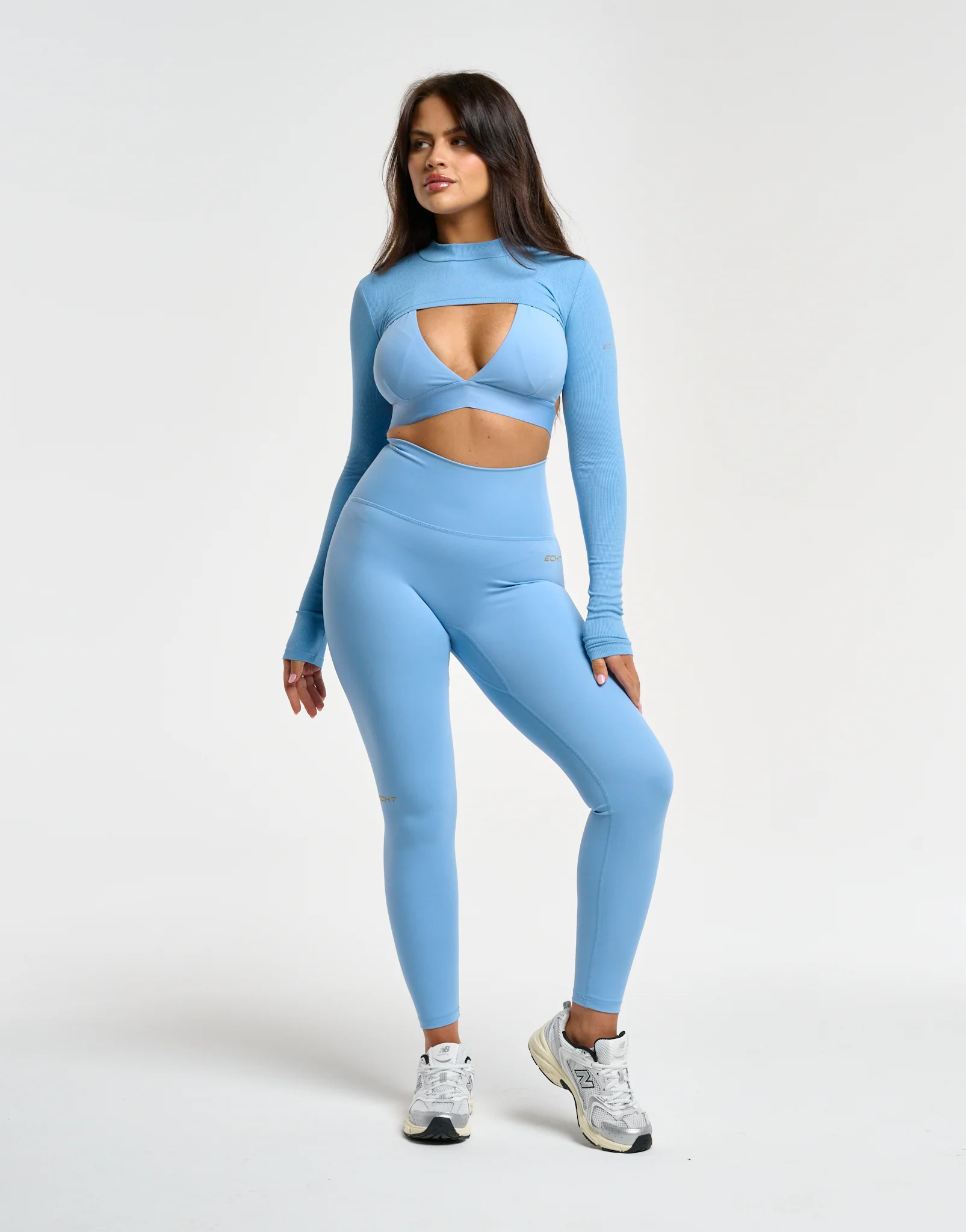 Echt Ribbed High Cut Long Sleeve - Process Blue - Image 4
