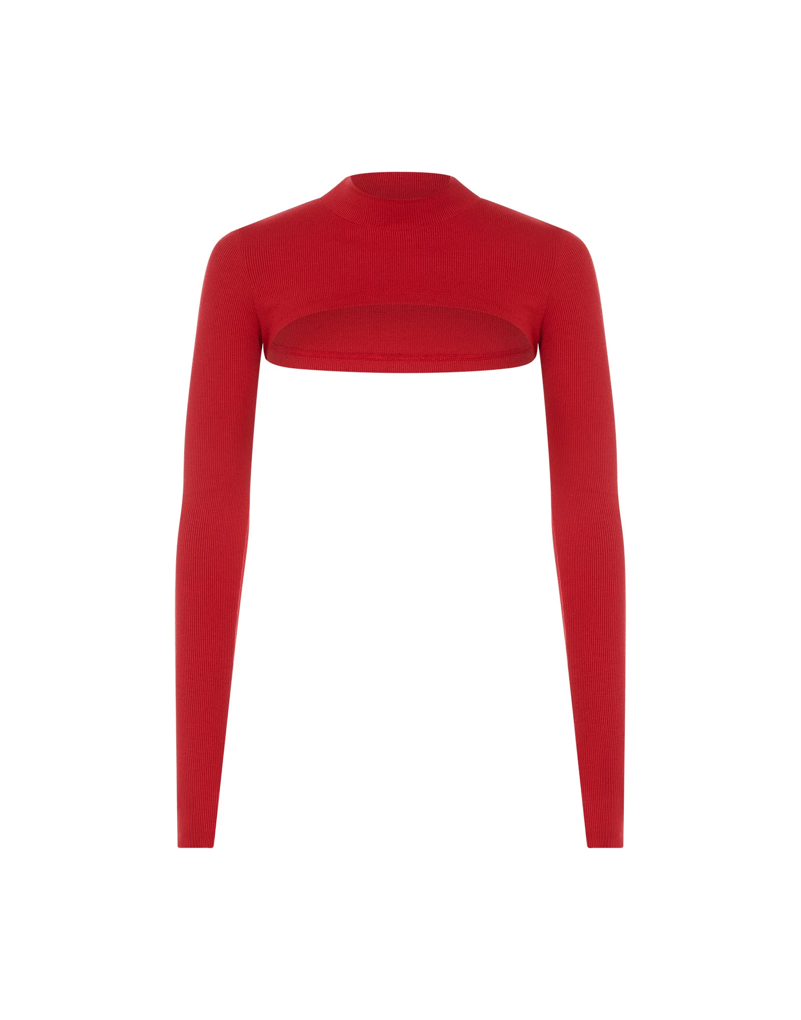Echt Ribbed High Cut Long Sleeve - Scarlet Red - Image 3