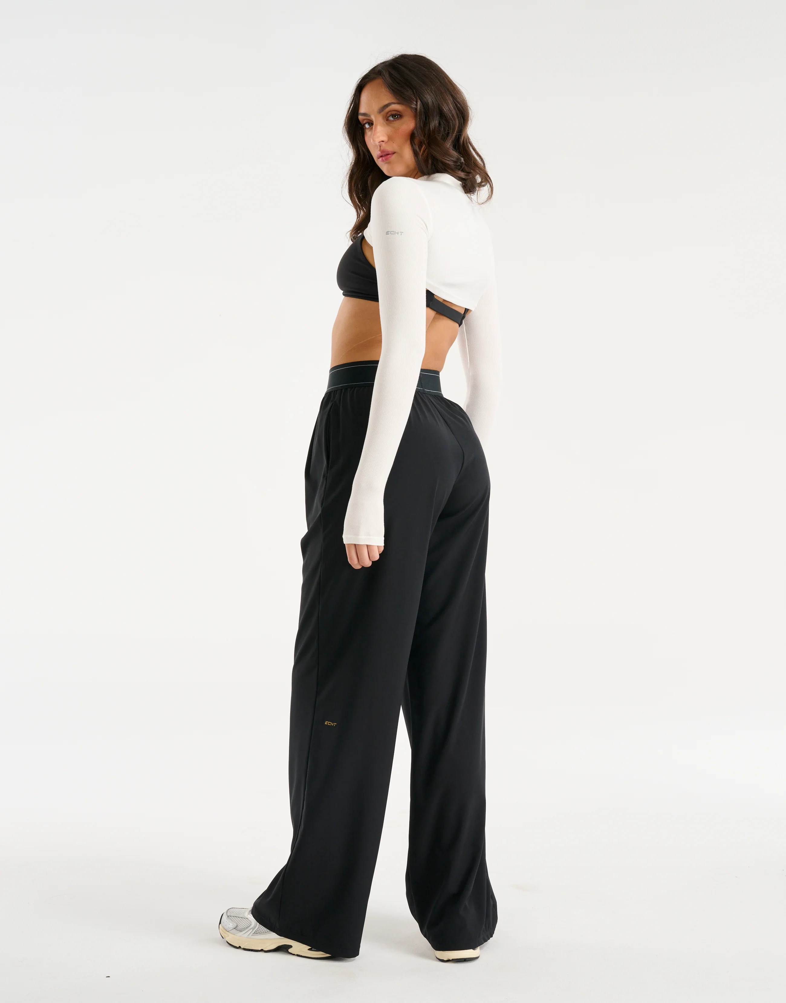 Echt Ribbed High Cut Long Sleeve - White - Image 10
