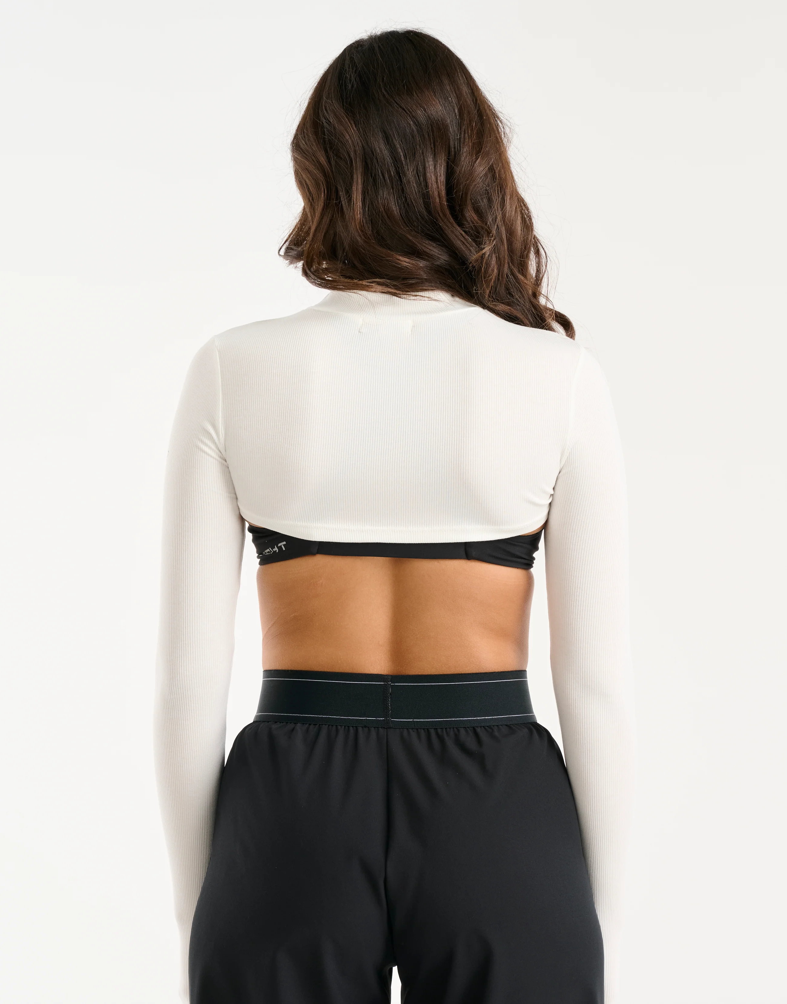 Echt Ribbed High Cut Long Sleeve - White - Image 2