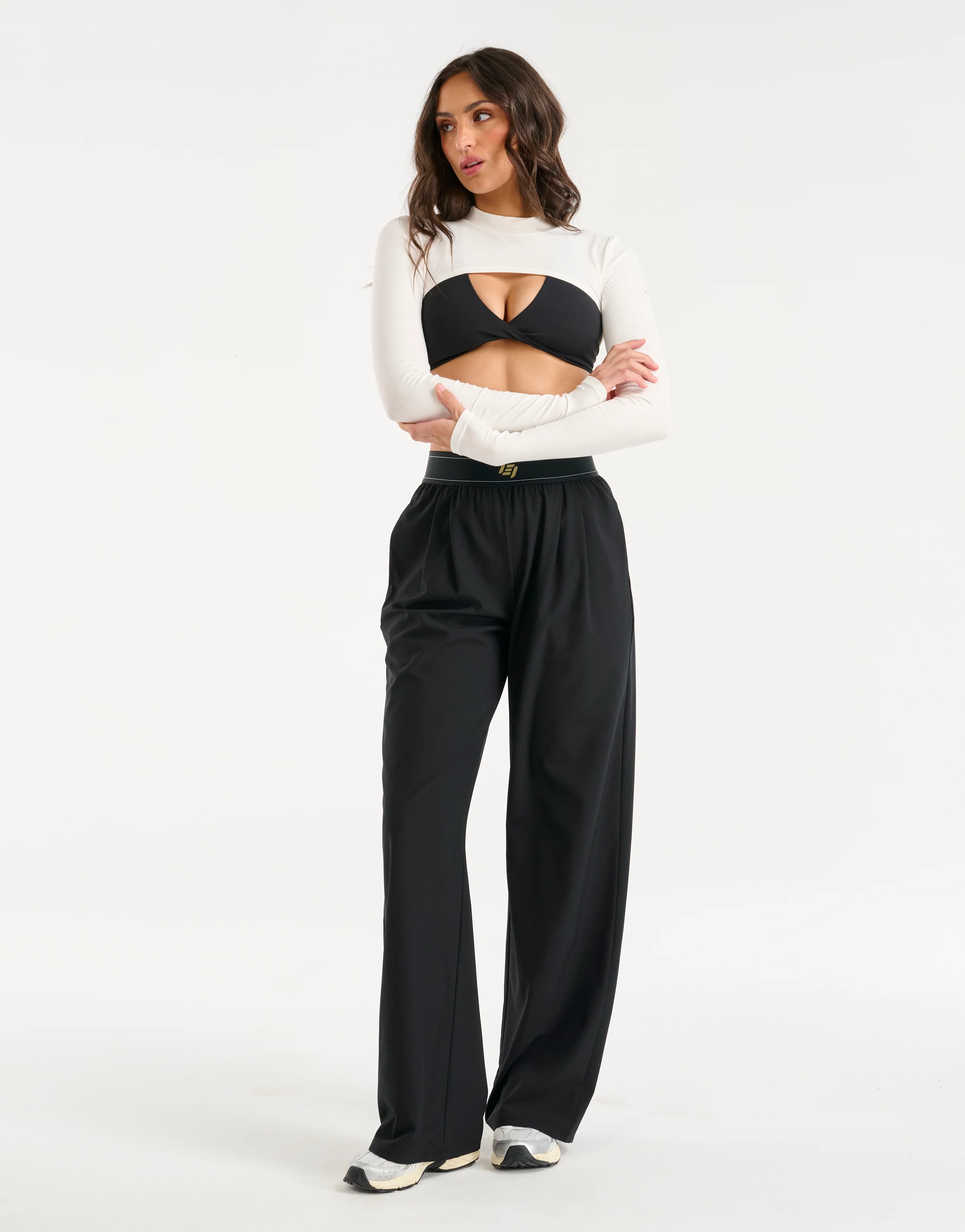 Echt Ribbed High Cut Long Sleeve - White - Image 7