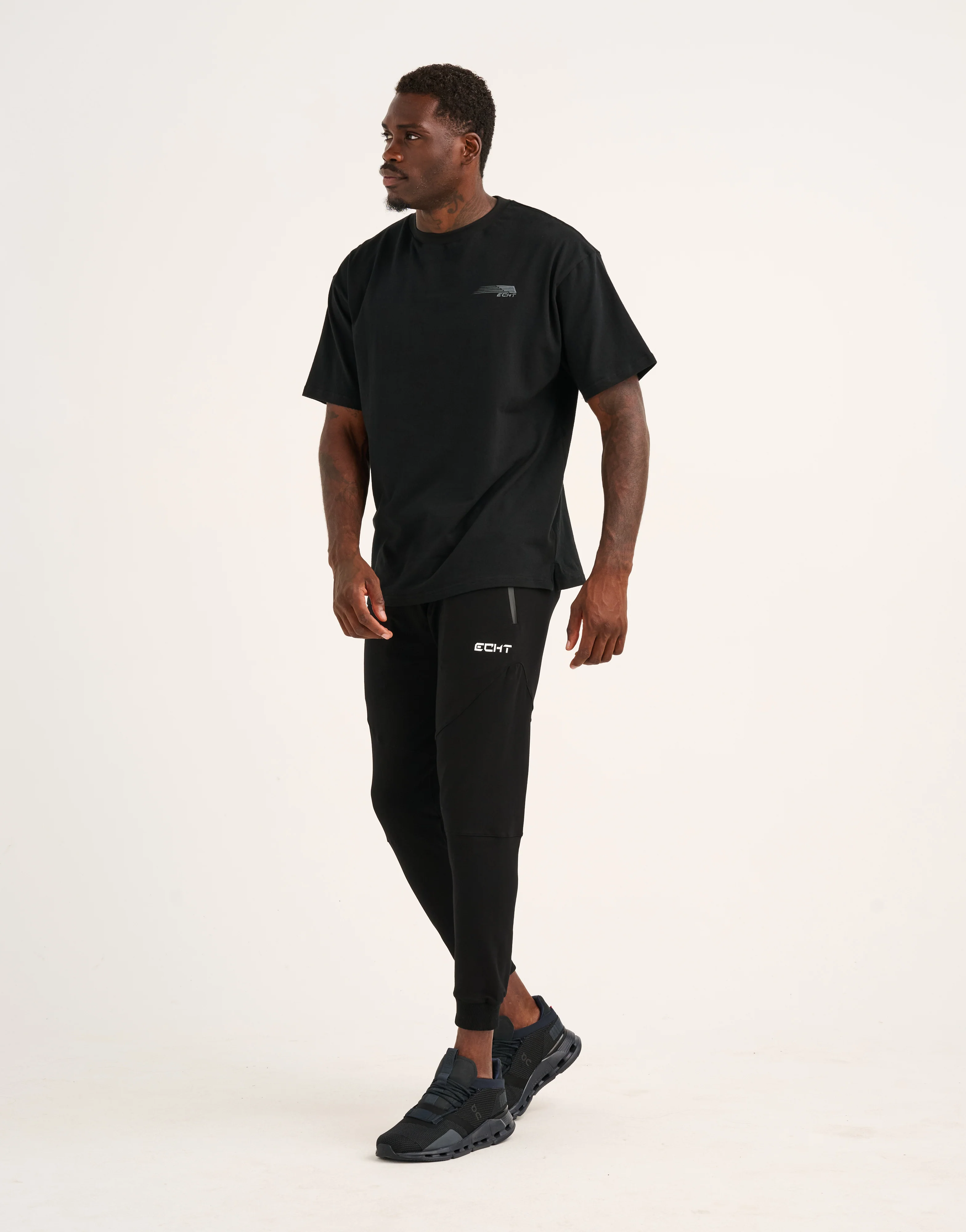 Echt Tapered Joggers - Black - Image 11