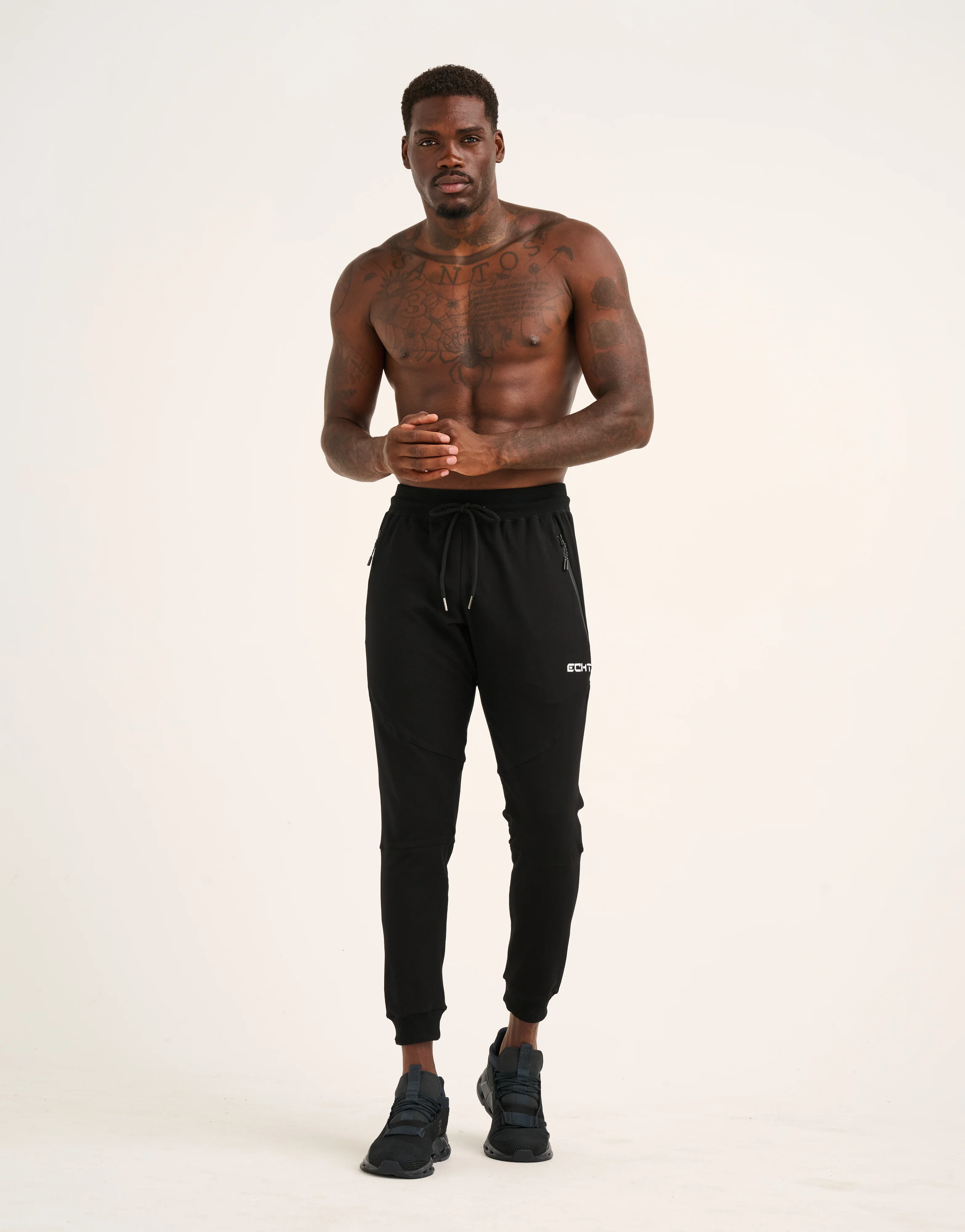 Echt Tapered Joggers - Black - Image 3