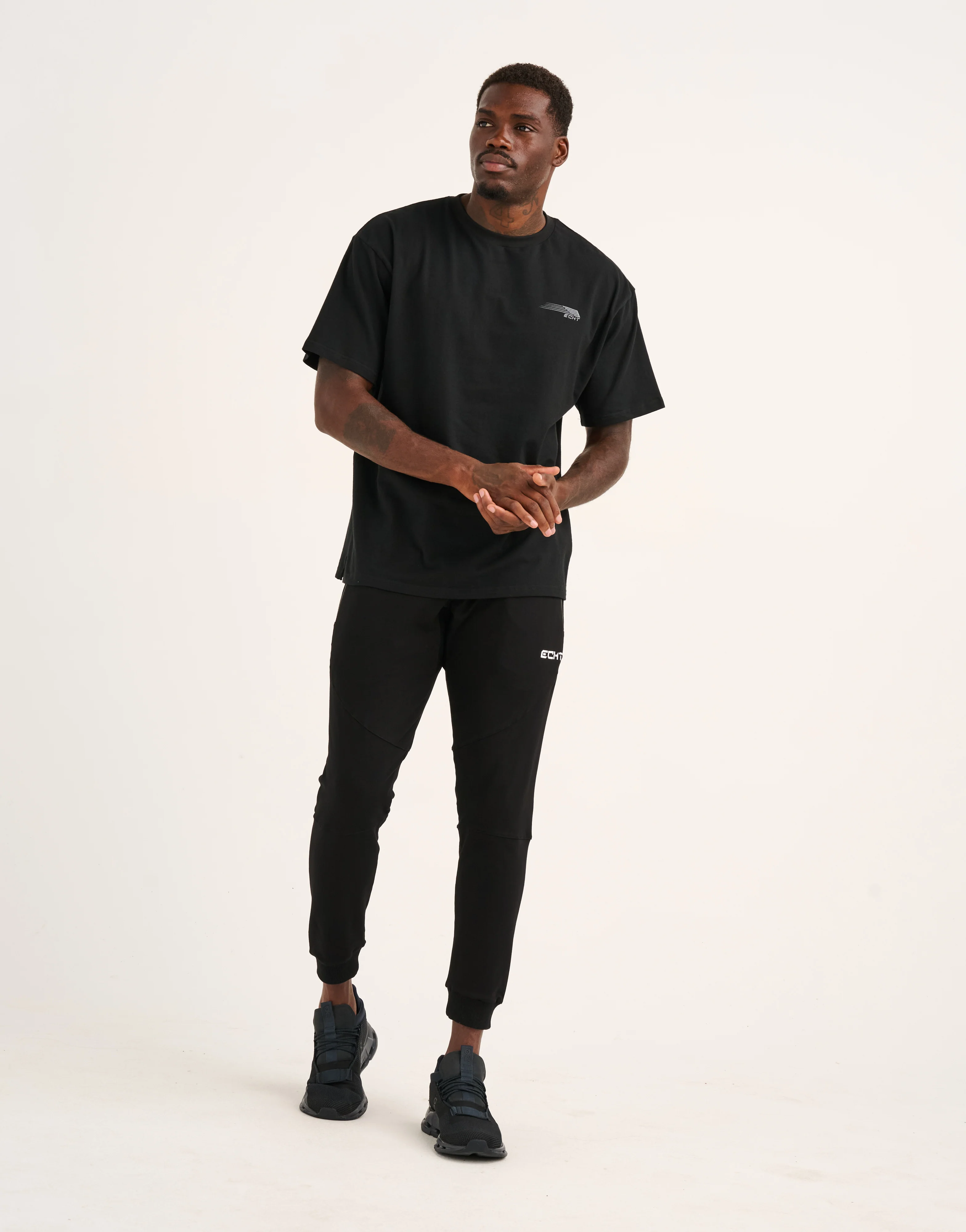 Echt Tapered Joggers - Black - Image 5