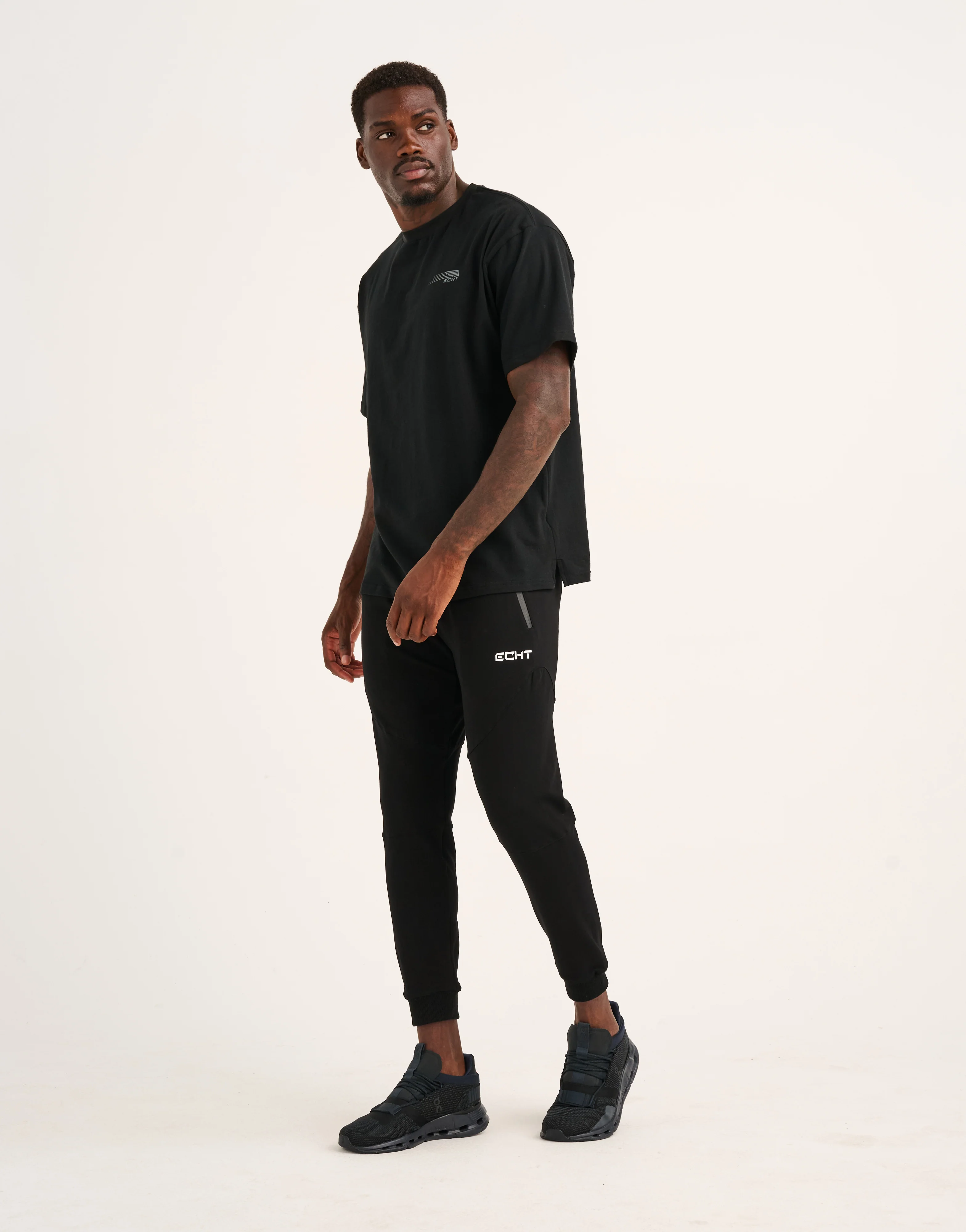 Echt Tapered Joggers - Black - Image 6