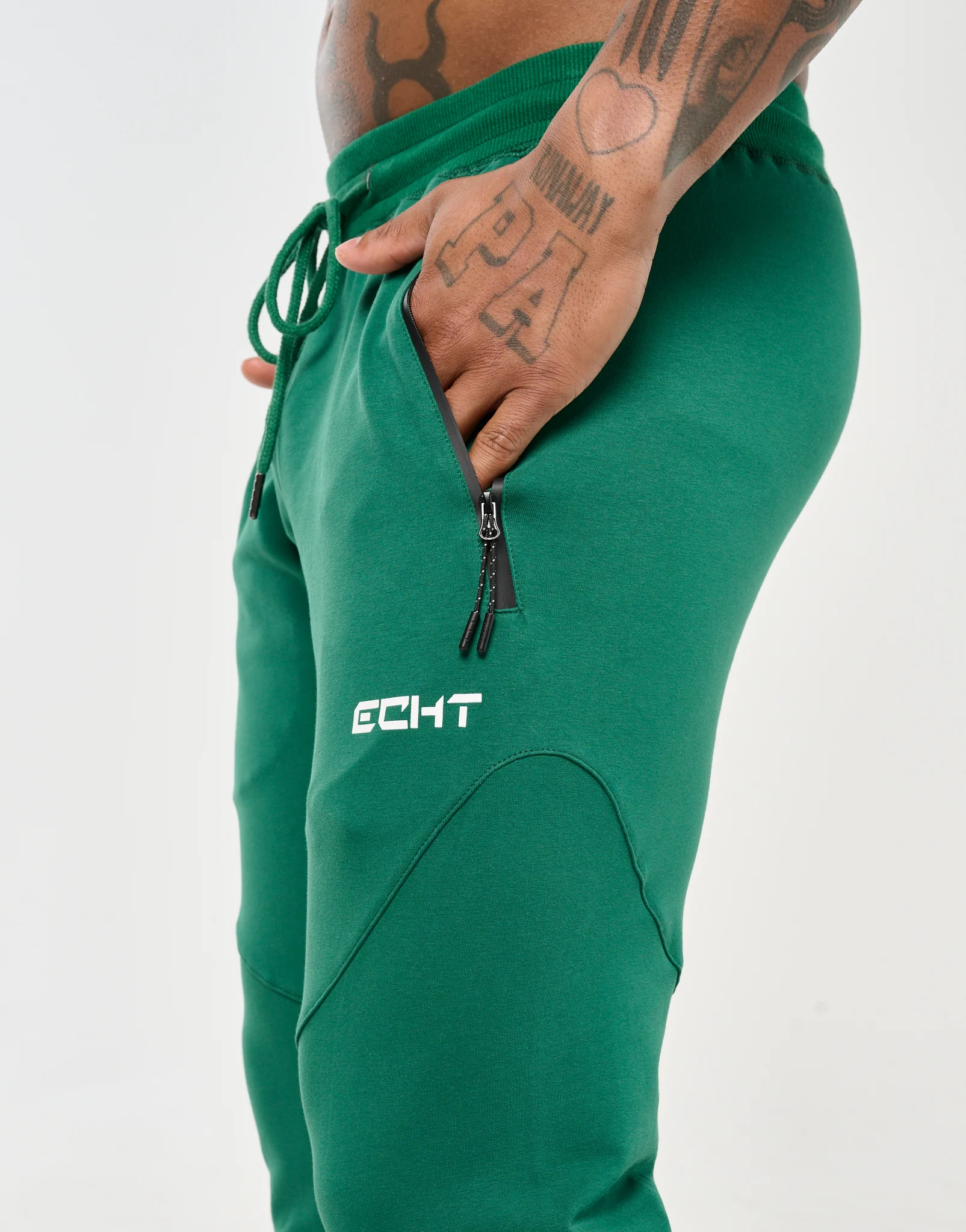 Echt Tapered Joggers - Forest Green - Image 3