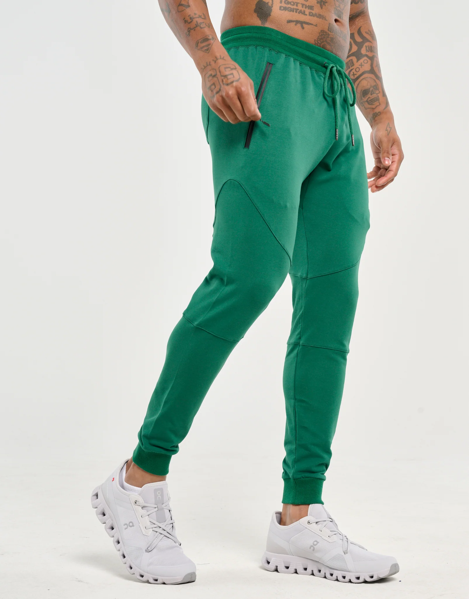 Echt Tapered Joggers - Forest Green - Image 5