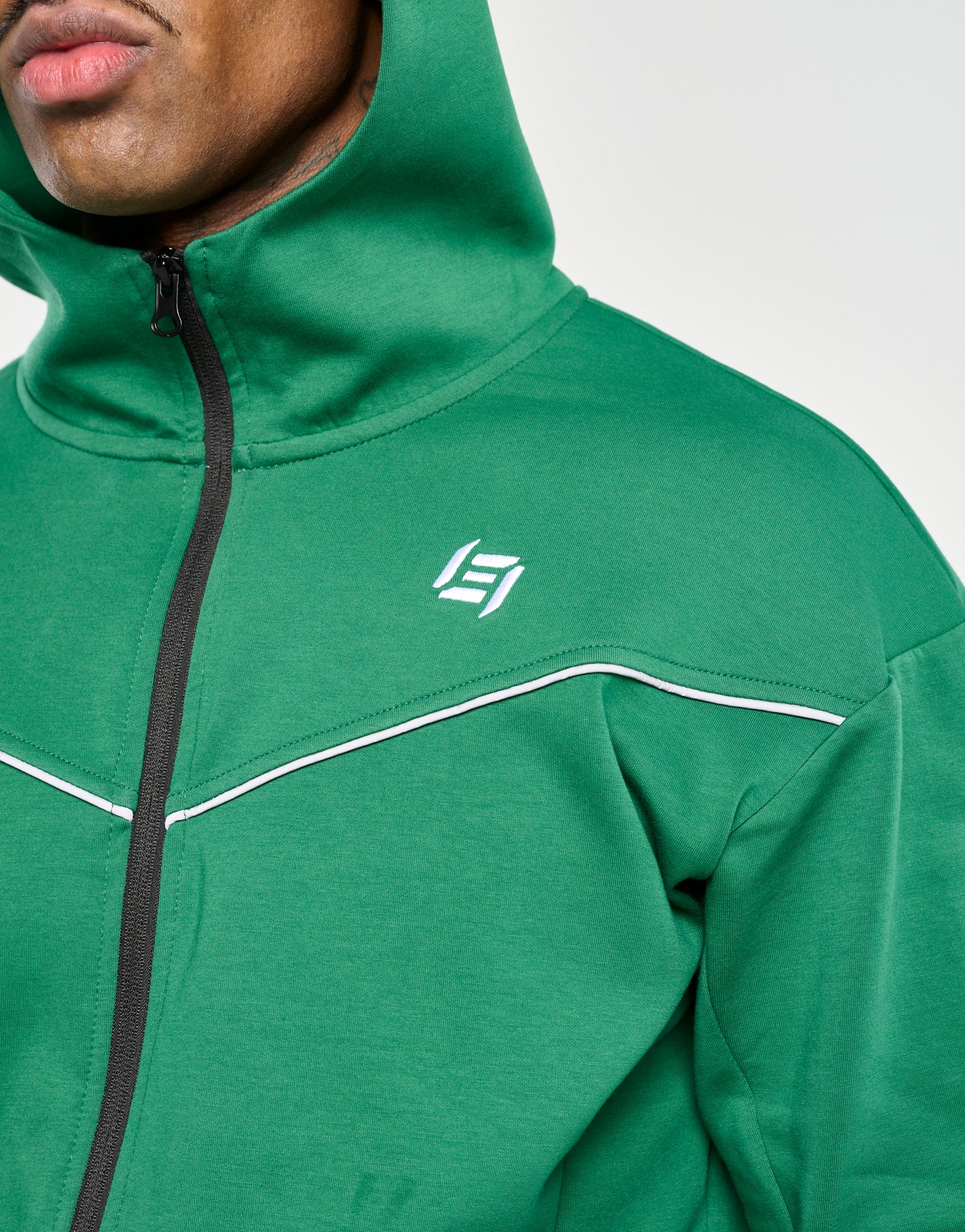 Echt Tech Zip-Up Hoodie - Green - Image 5