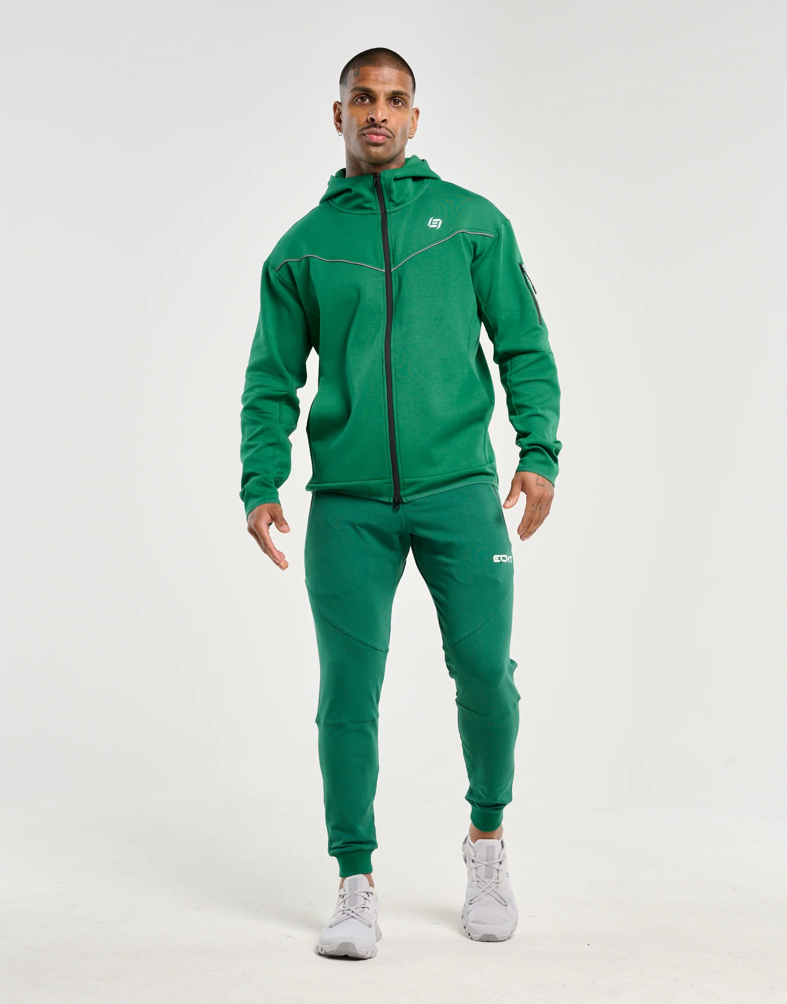 Echt Tech Zip-Up Hoodie - Green - Image 6