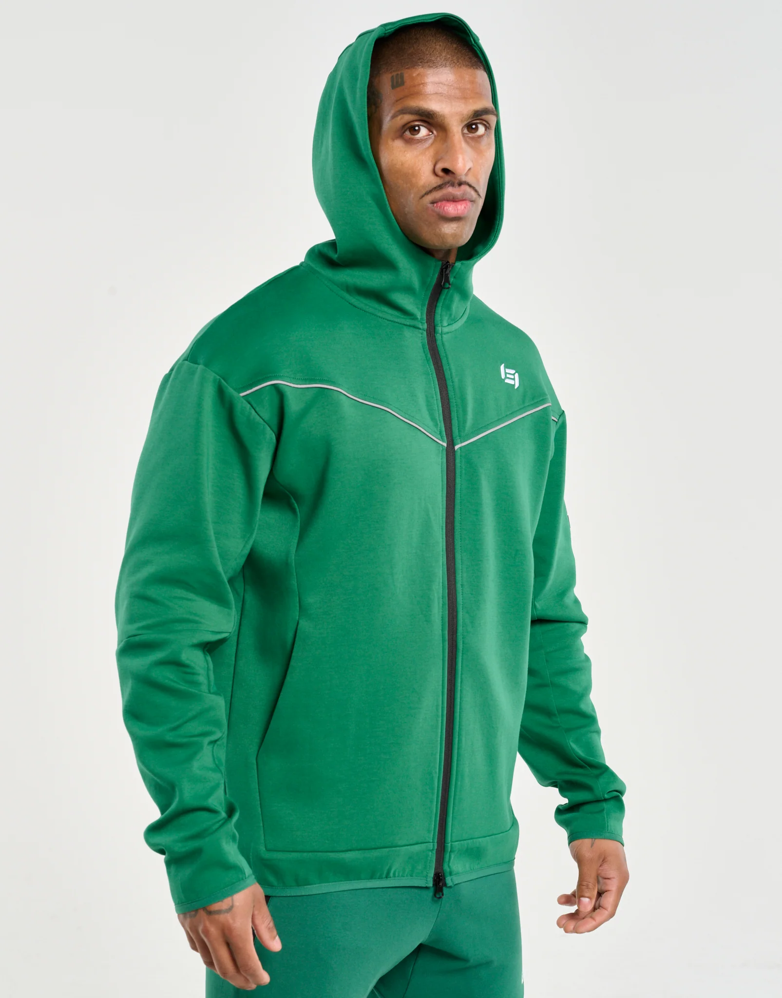 Echt Tech Zip-Up Hoodie - Green - Image 7
