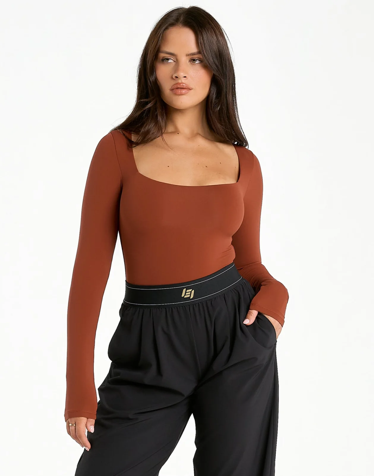 Elemental L Square Bodysuit - Brown - Image 2
