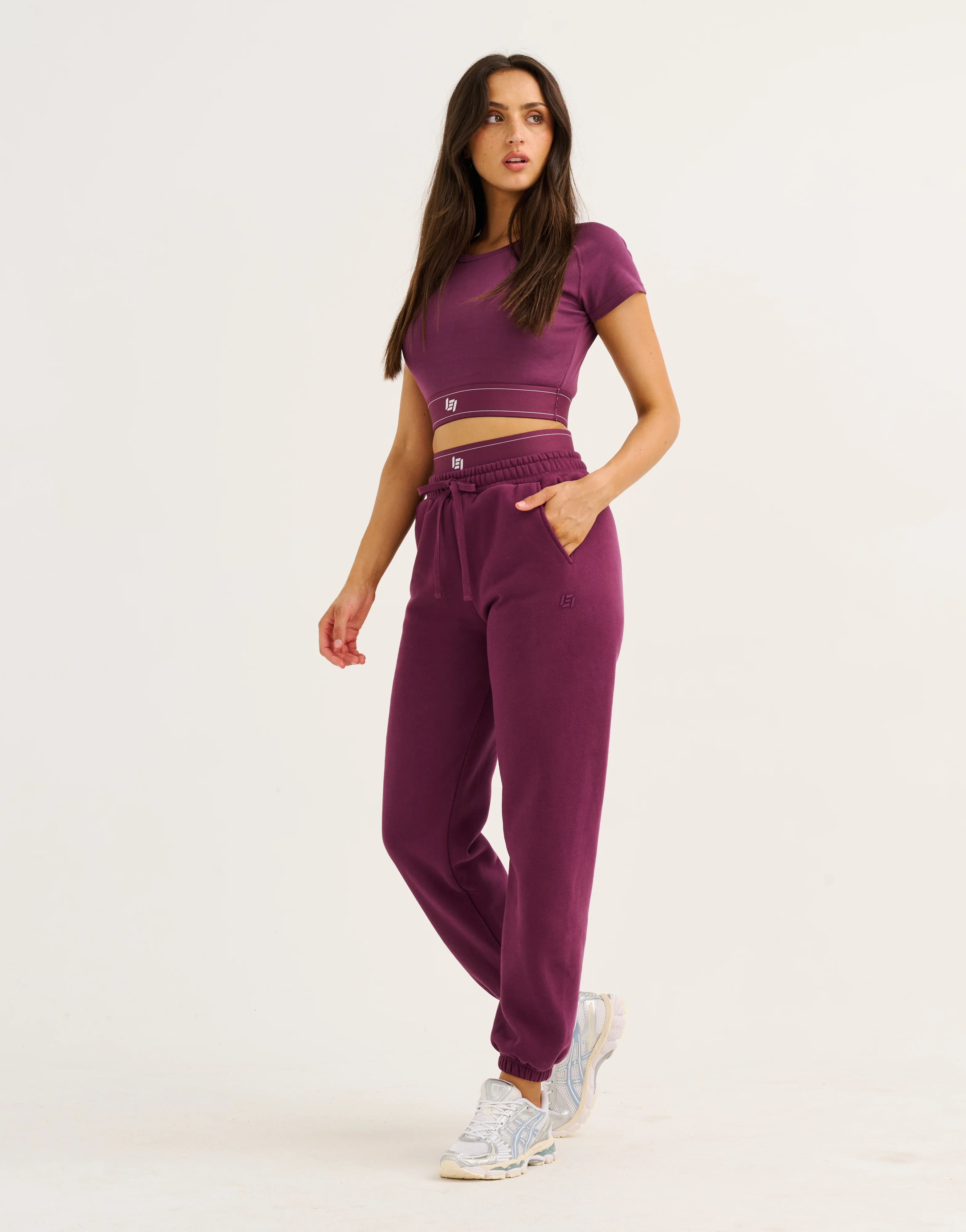 Elemental Layered Jogger Sweatpants - Blackberry - Image 2