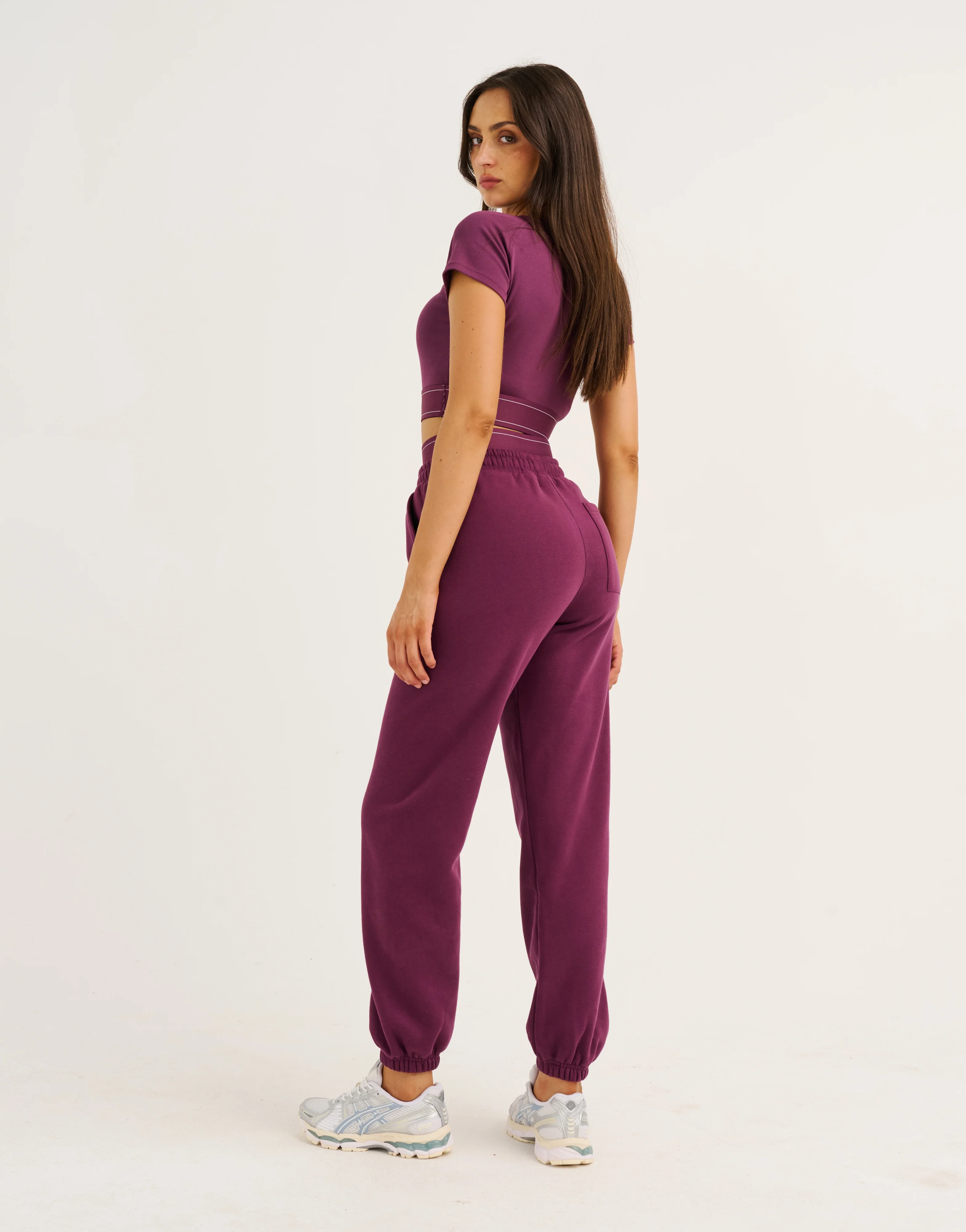 Elemental Layered Jogger Sweatpants - Blackberry - Image 4