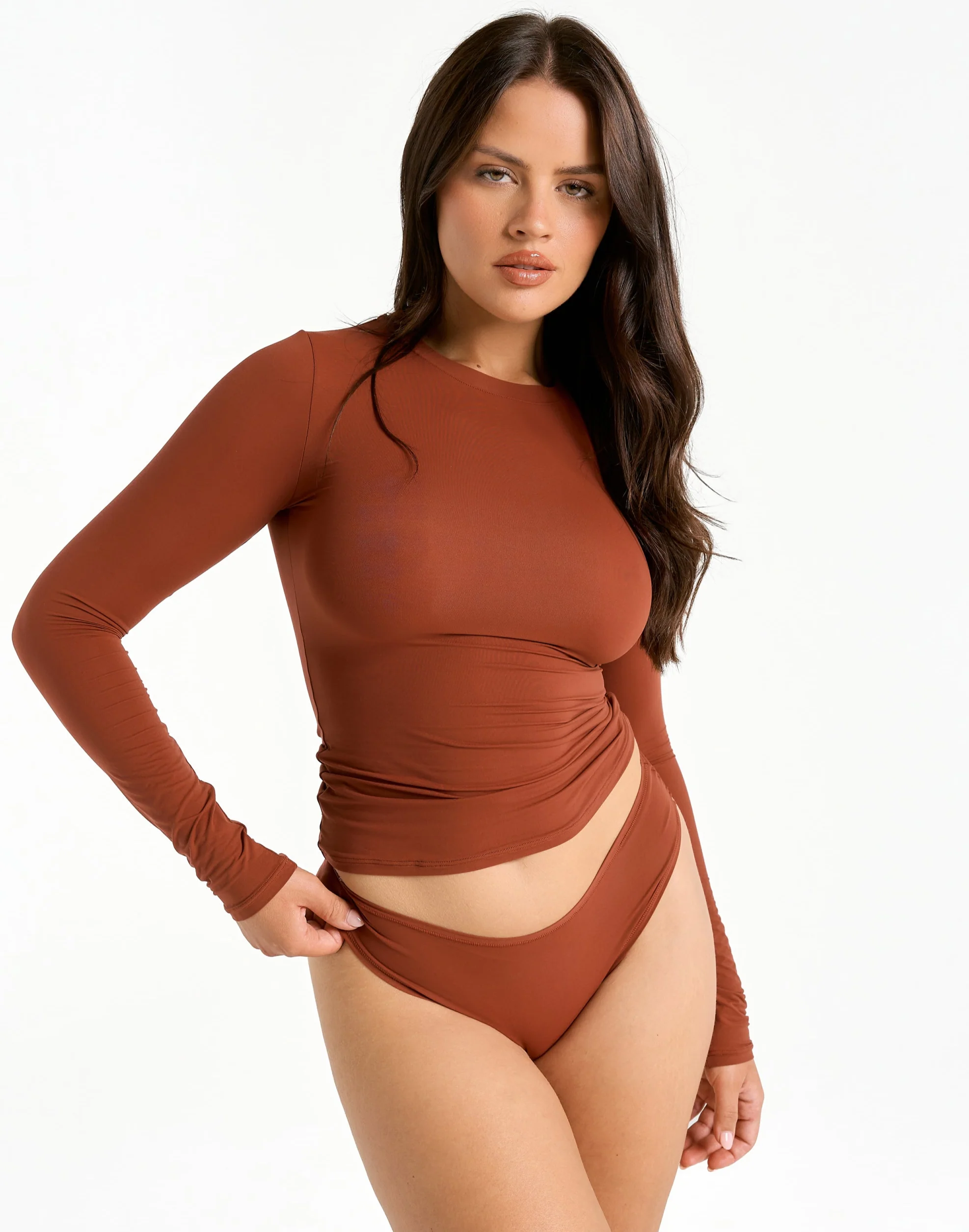 Elemental Long Sleeve T-Shirt - Brown - Image 3