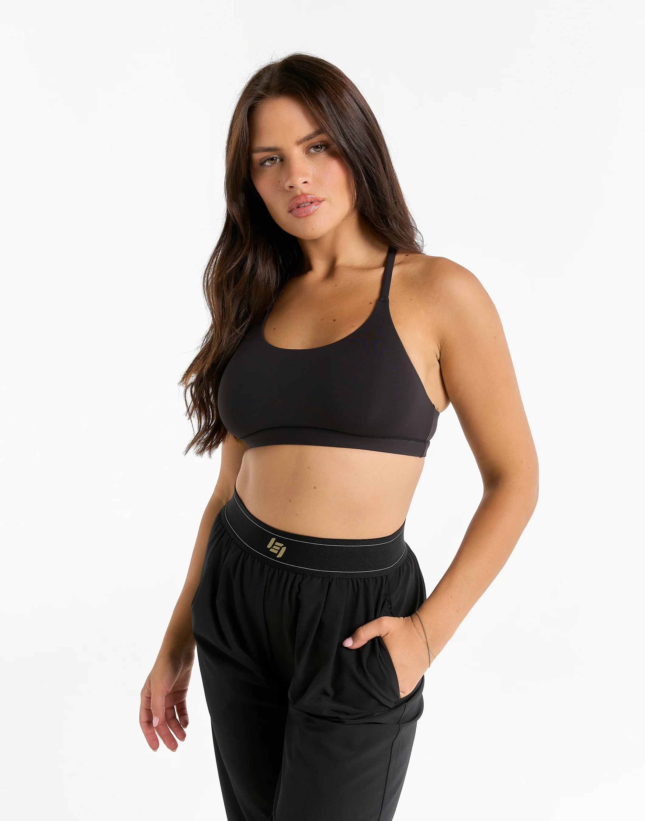 Elemental Raceback Scoop Bralette - Black - Image 7