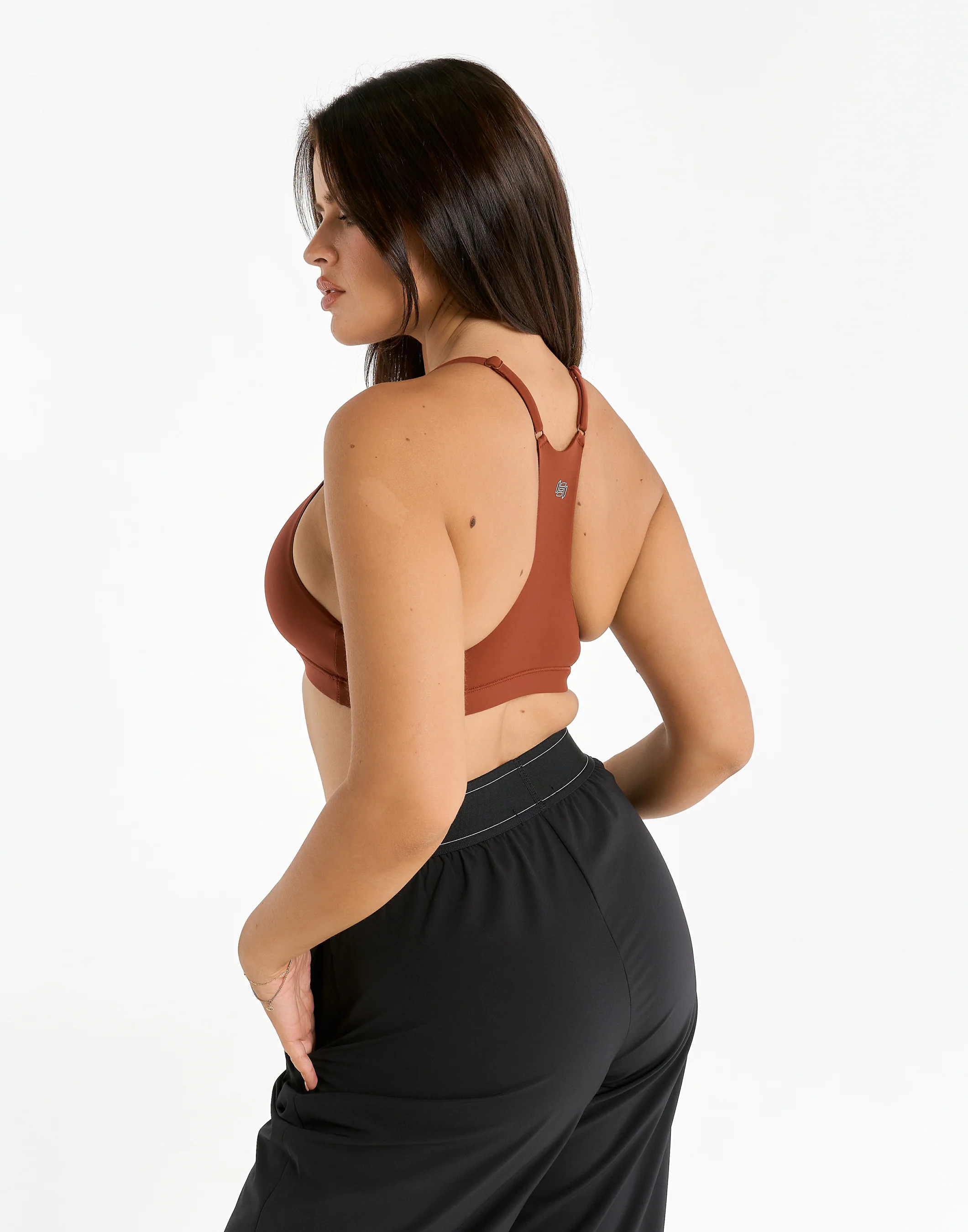 Elemental Raceback Scoop Bralette - Brown - Image 5