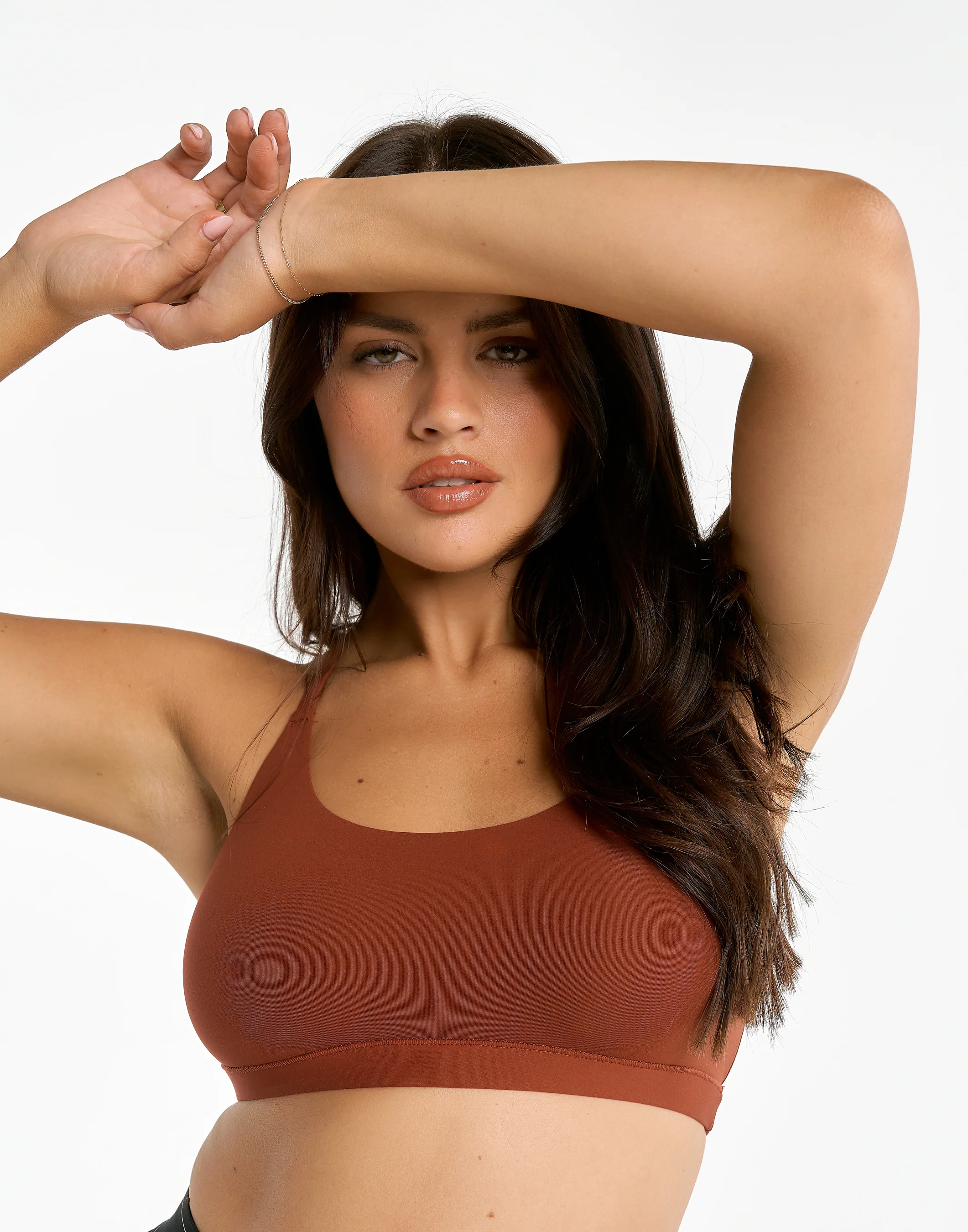 Elemental Raceback Scoop Bralette - Brown - Image 7