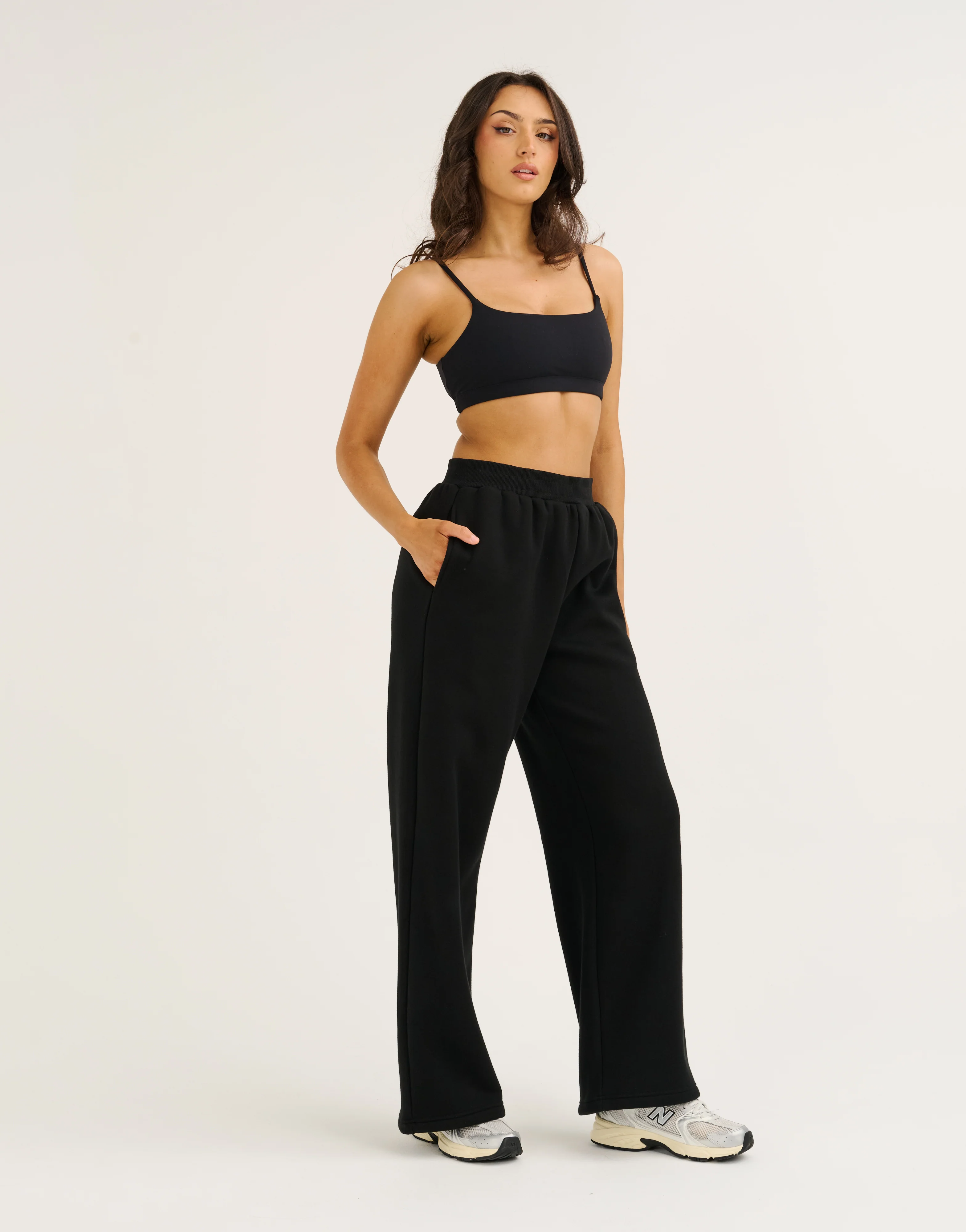 Elemental Wide Leg Sweatpants - Black - Image 11