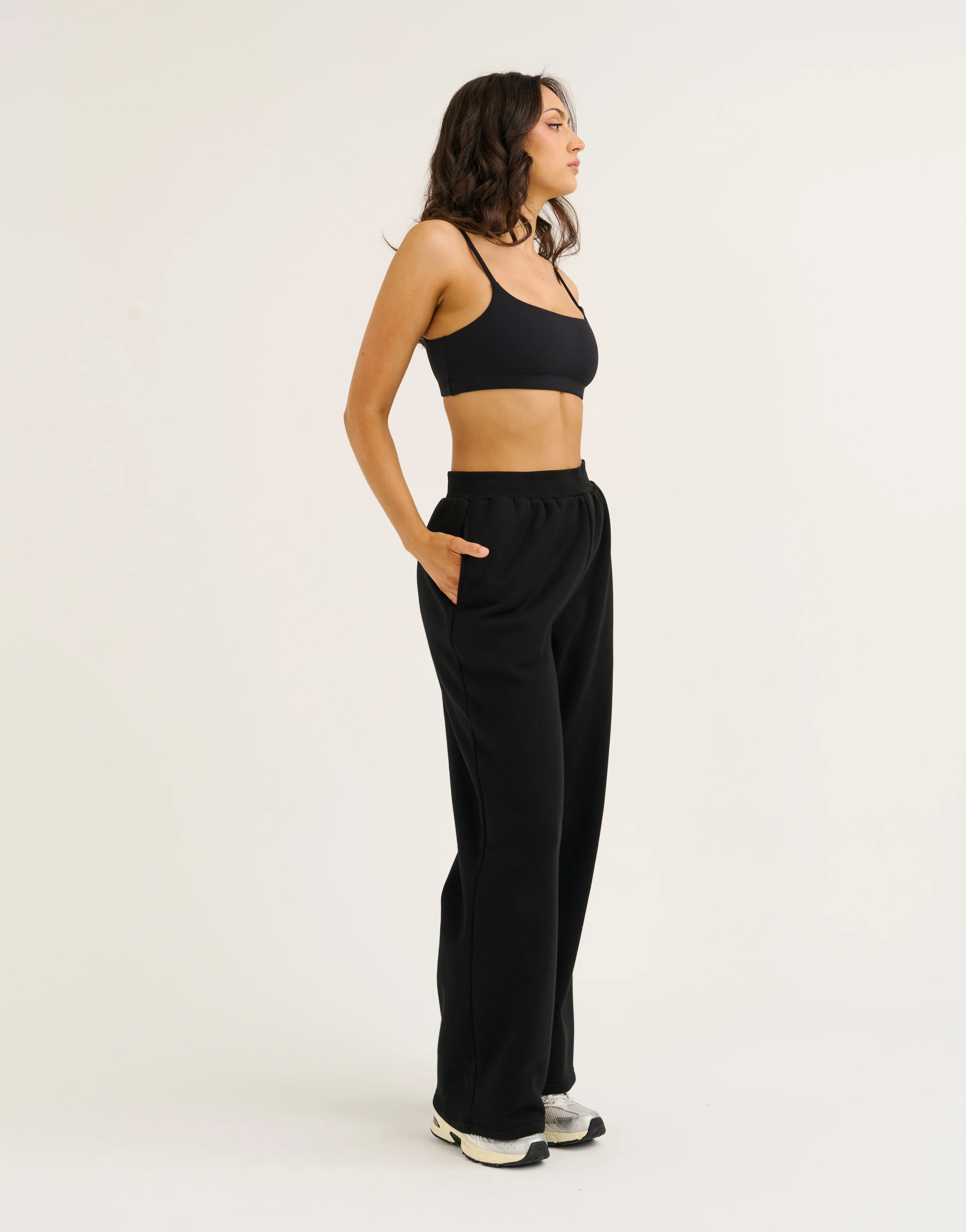 Elemental Wide Leg Sweatpants - Black - Image 8