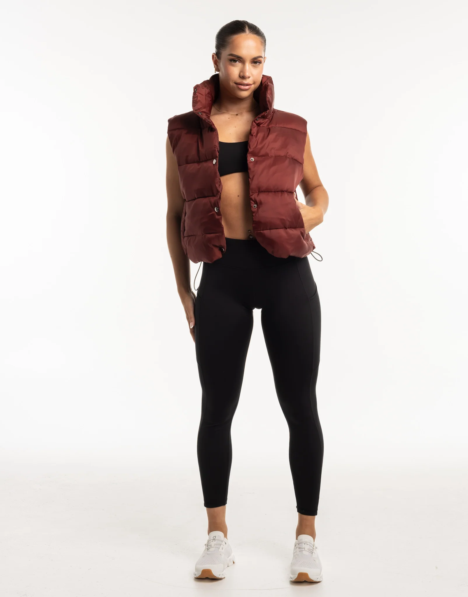 Elevate Puffer Vest - Brown - Image 4