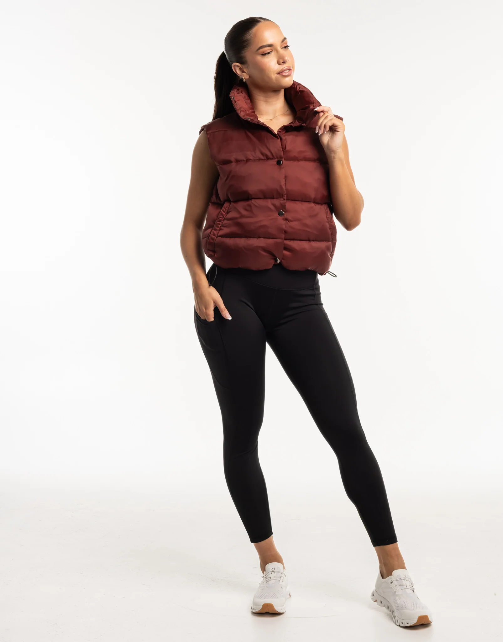 Elevate Puffer Vest - Brown - Image 5