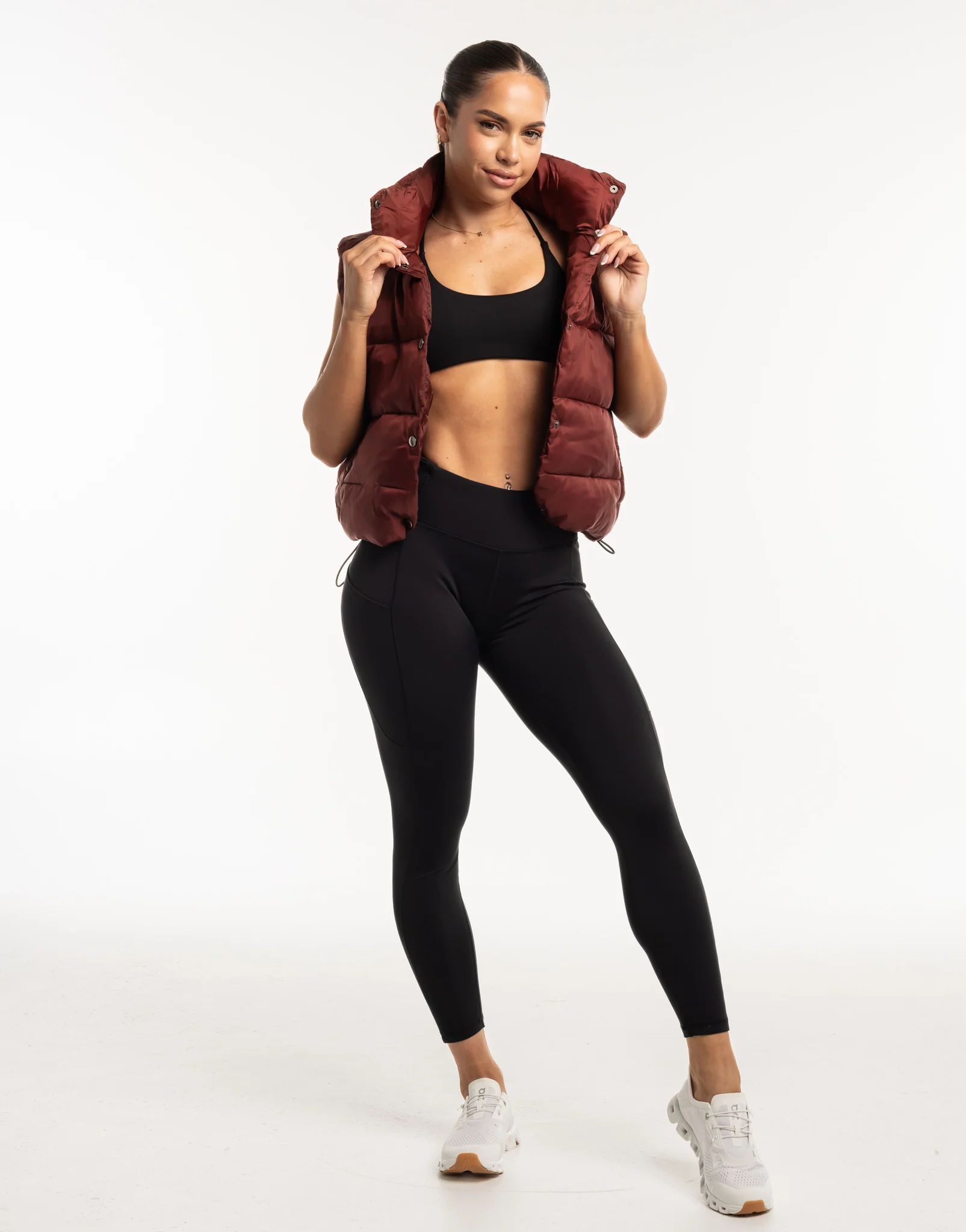 Elevate Puffer Vest - Brown - Image 6