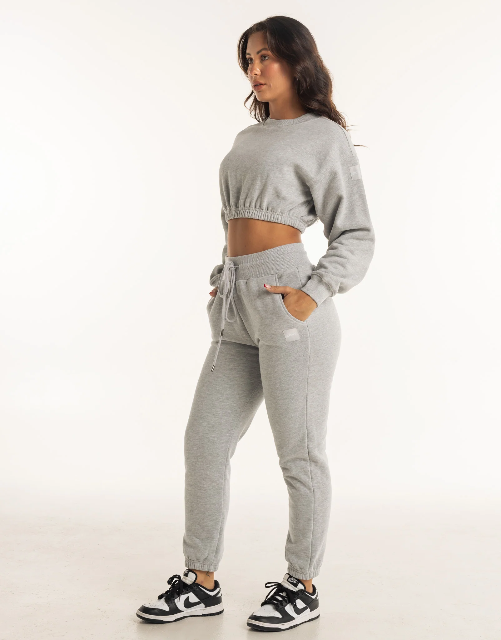 Esteem Cropped Sweater - Heather Grey - Image 4