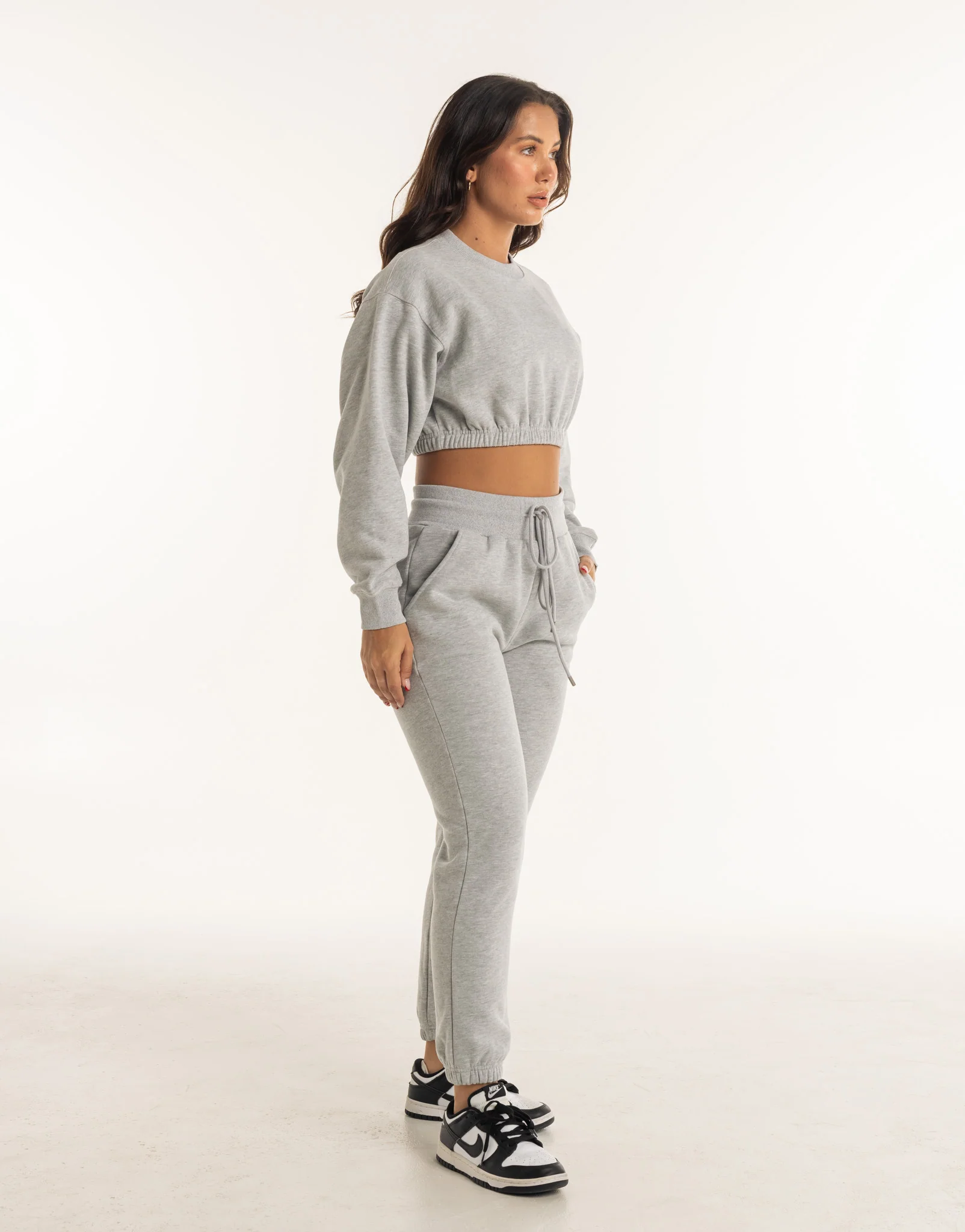 Esteem Cropped Sweater - Heather Grey - Image 6