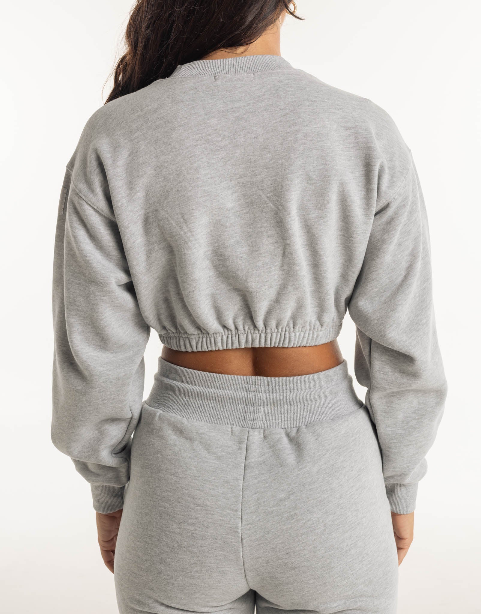 Esteem Cropped Sweater - Heather Grey - Image 9