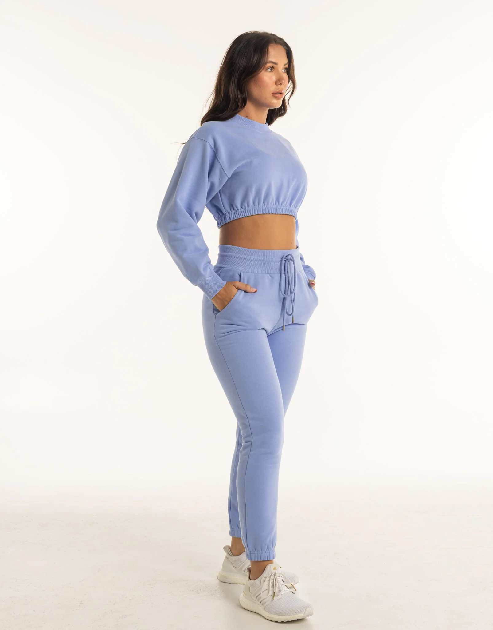 Esteem Cropped Sweater - Hydrangea Blue - Image 11