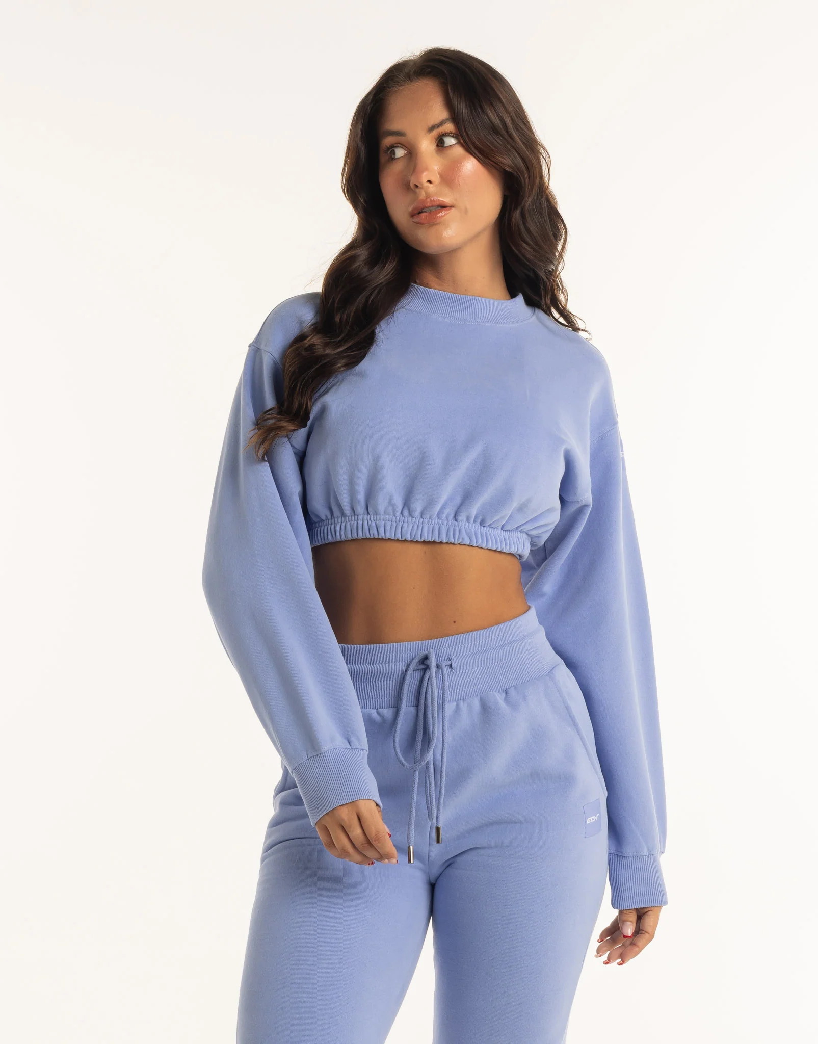 Esteem Cropped Sweater - Hydrangea Blue - Image 5