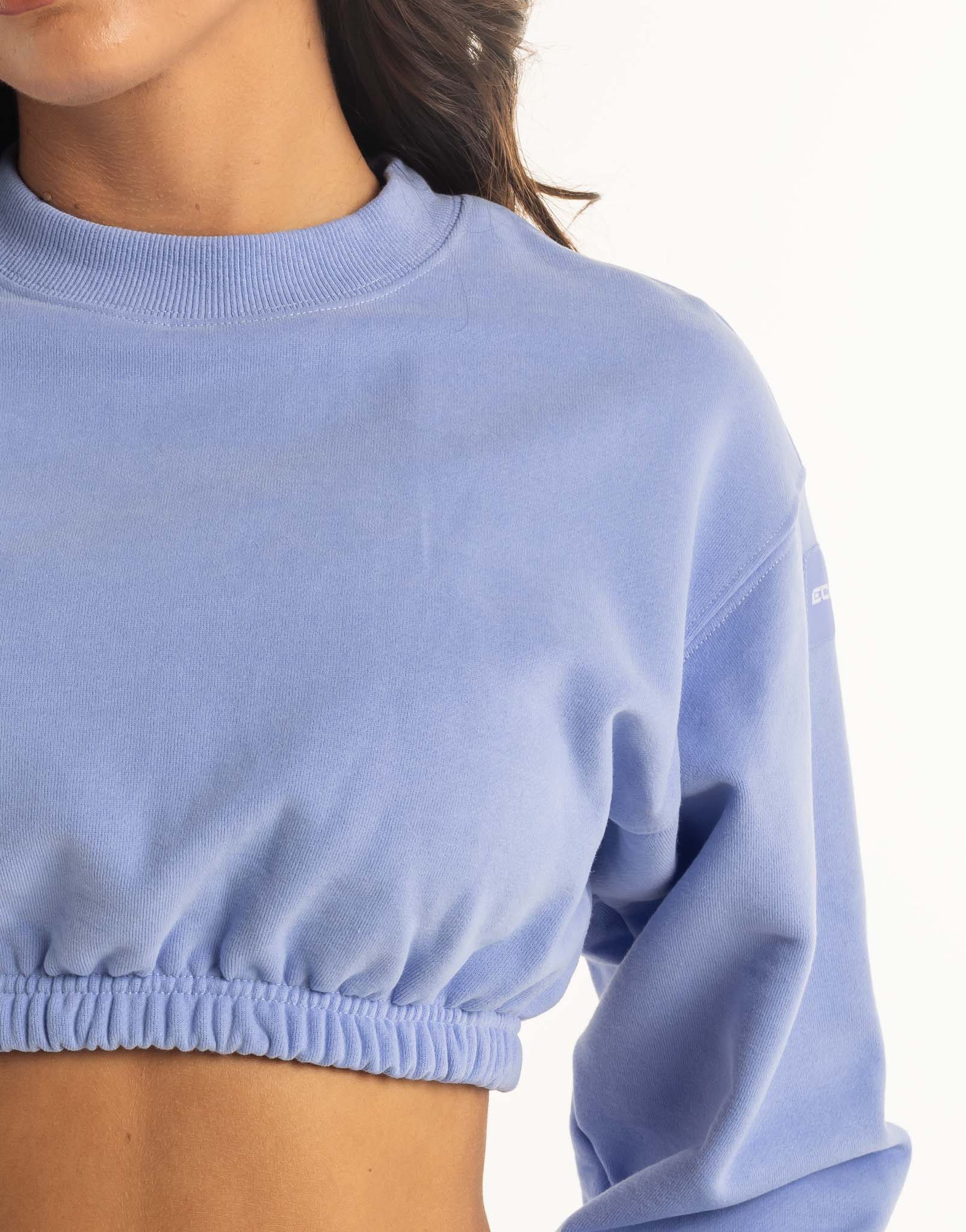 Esteem Cropped Sweater - Hydrangea Blue - Image 6