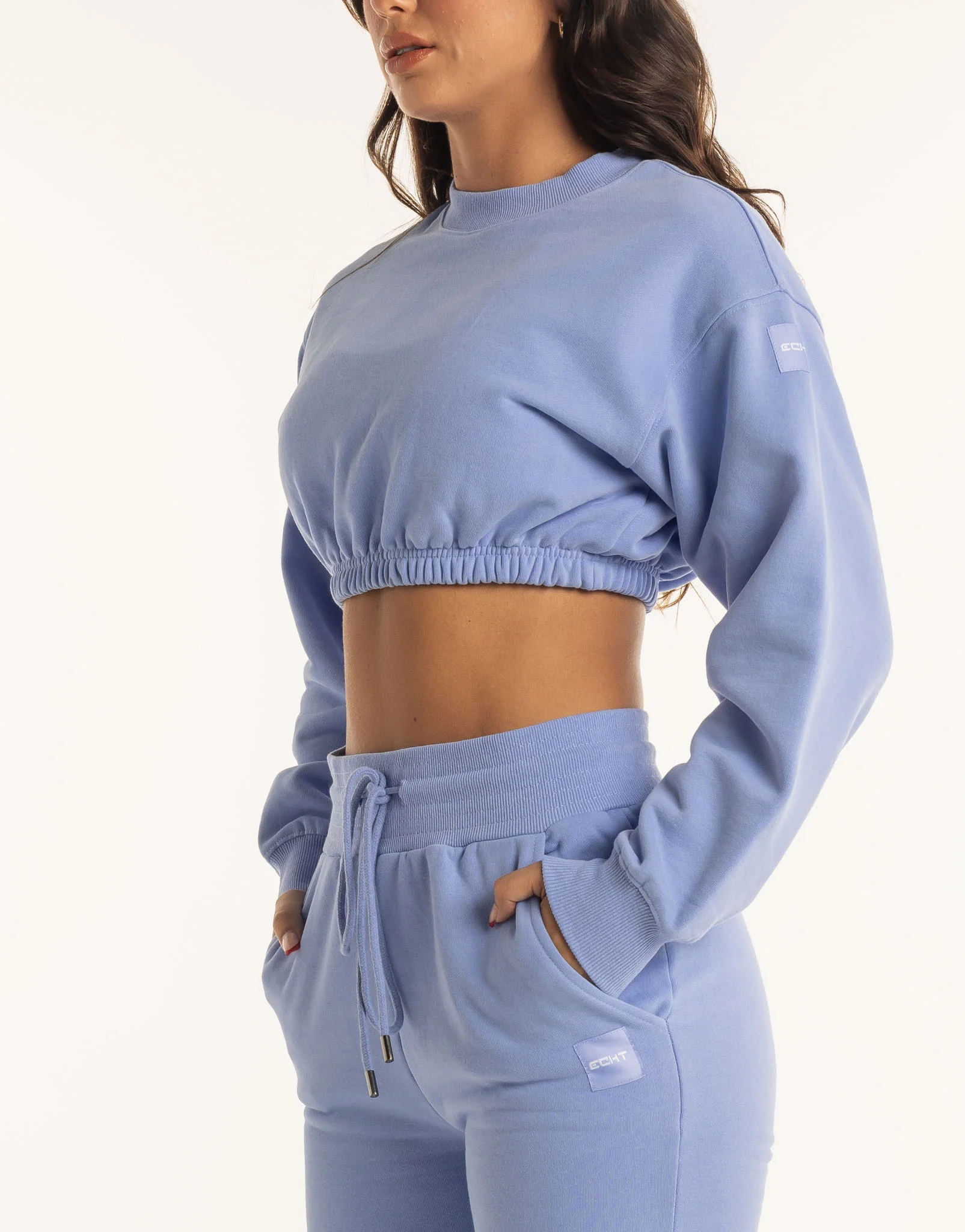 Esteem Cropped Sweater - Hydrangea Blue - Image 9