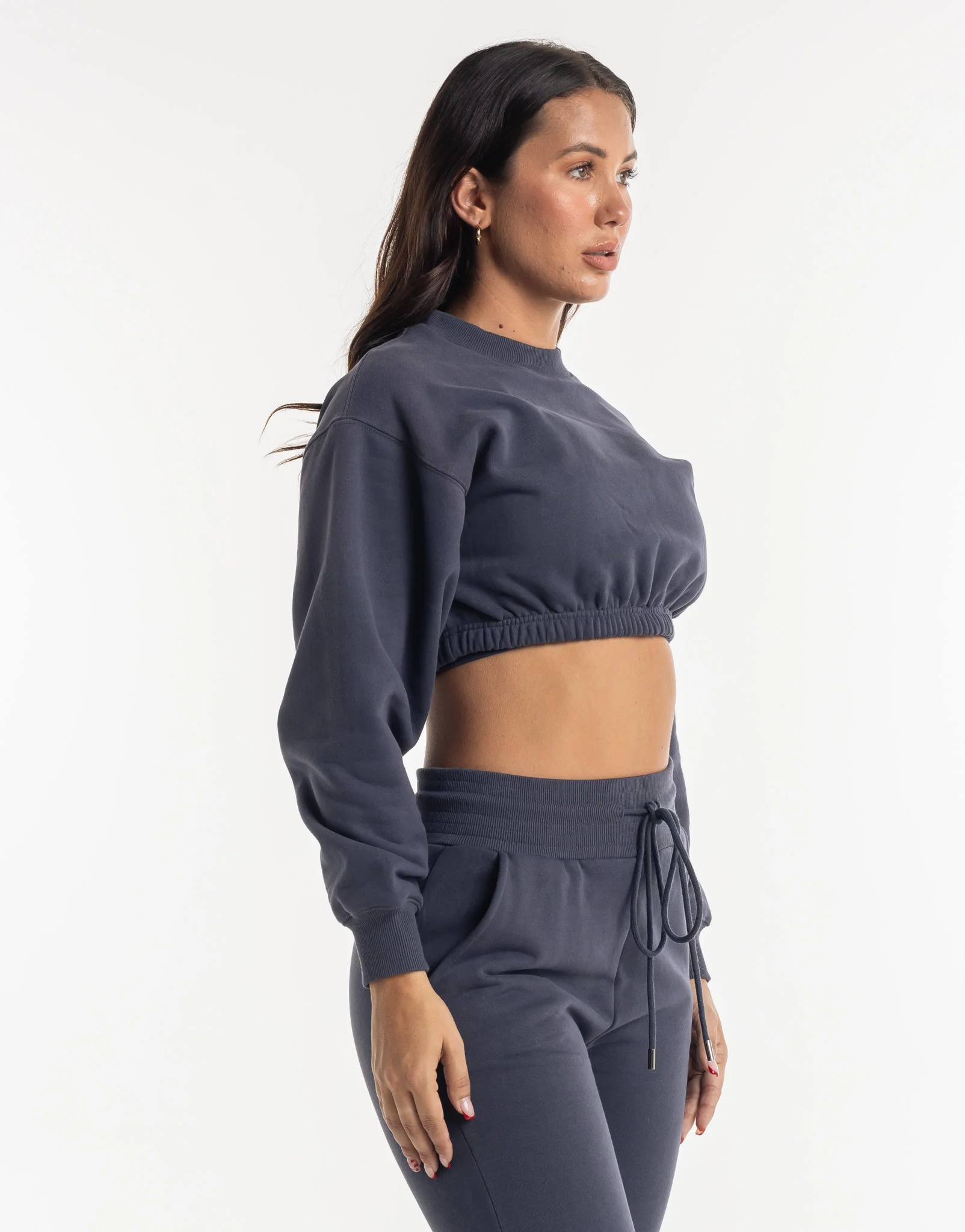 Esteem Cropped Sweater - Smoke Grey - Image 10