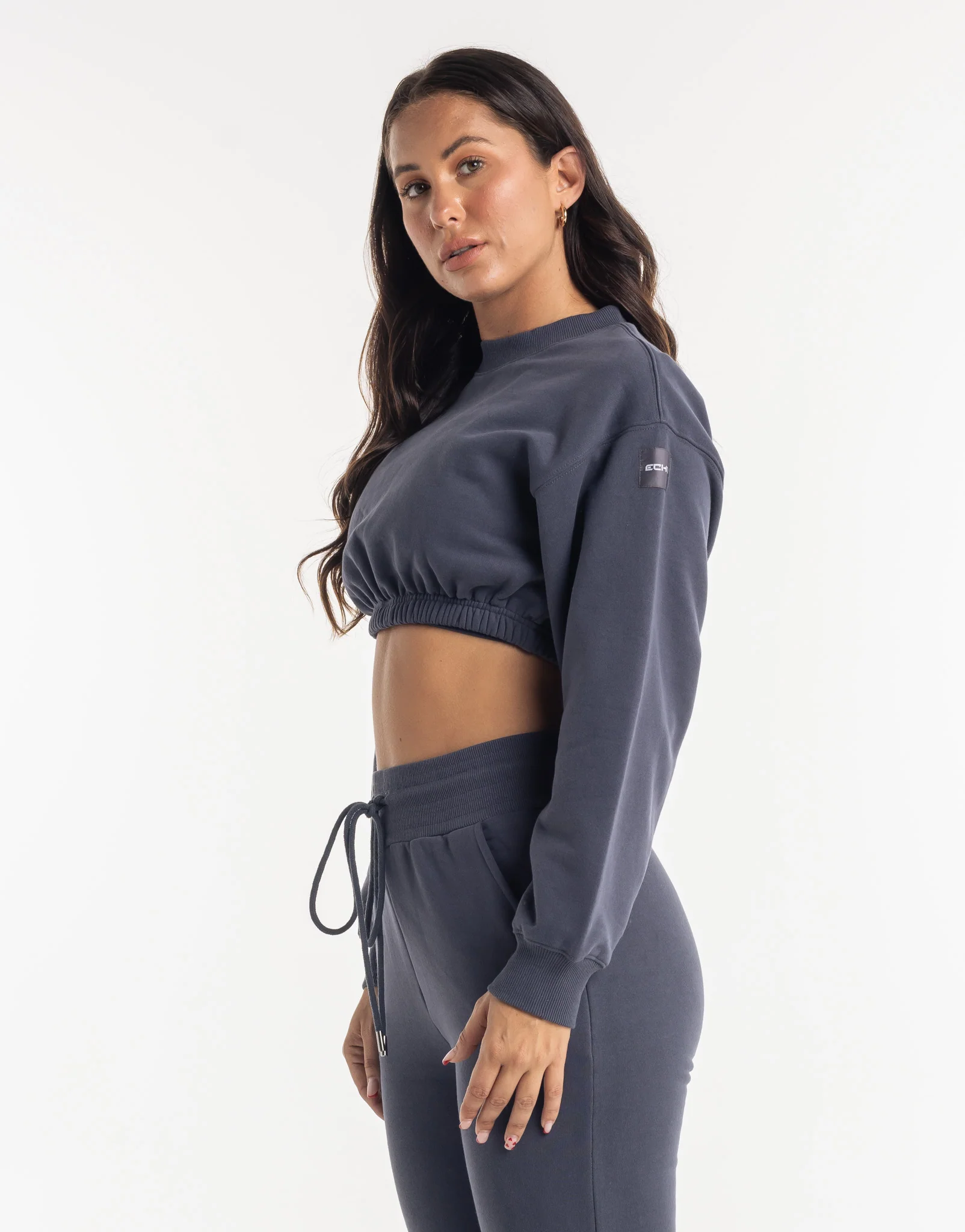 Esteem Cropped Sweater - Smoke Grey - Image 5