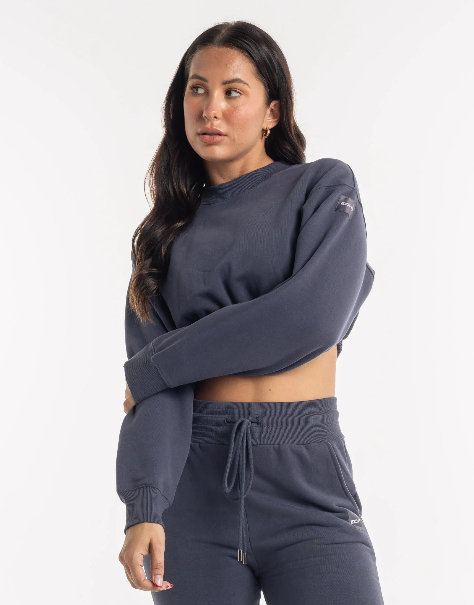 Esteem Cropped Sweater - Smoke Grey - Image 6