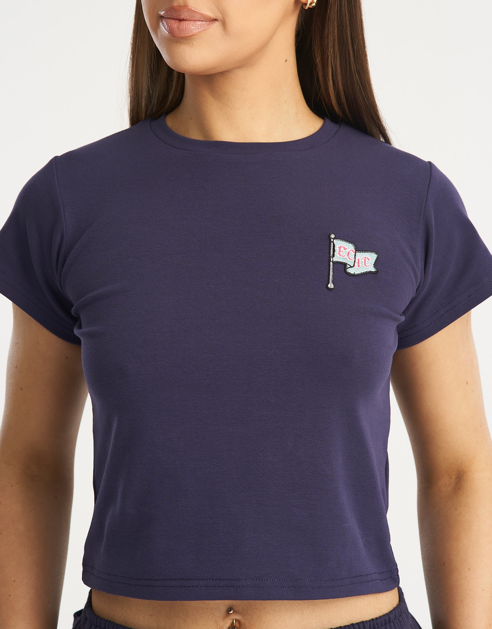 Flag Baby Tee - Eclipse Blue - Image 3