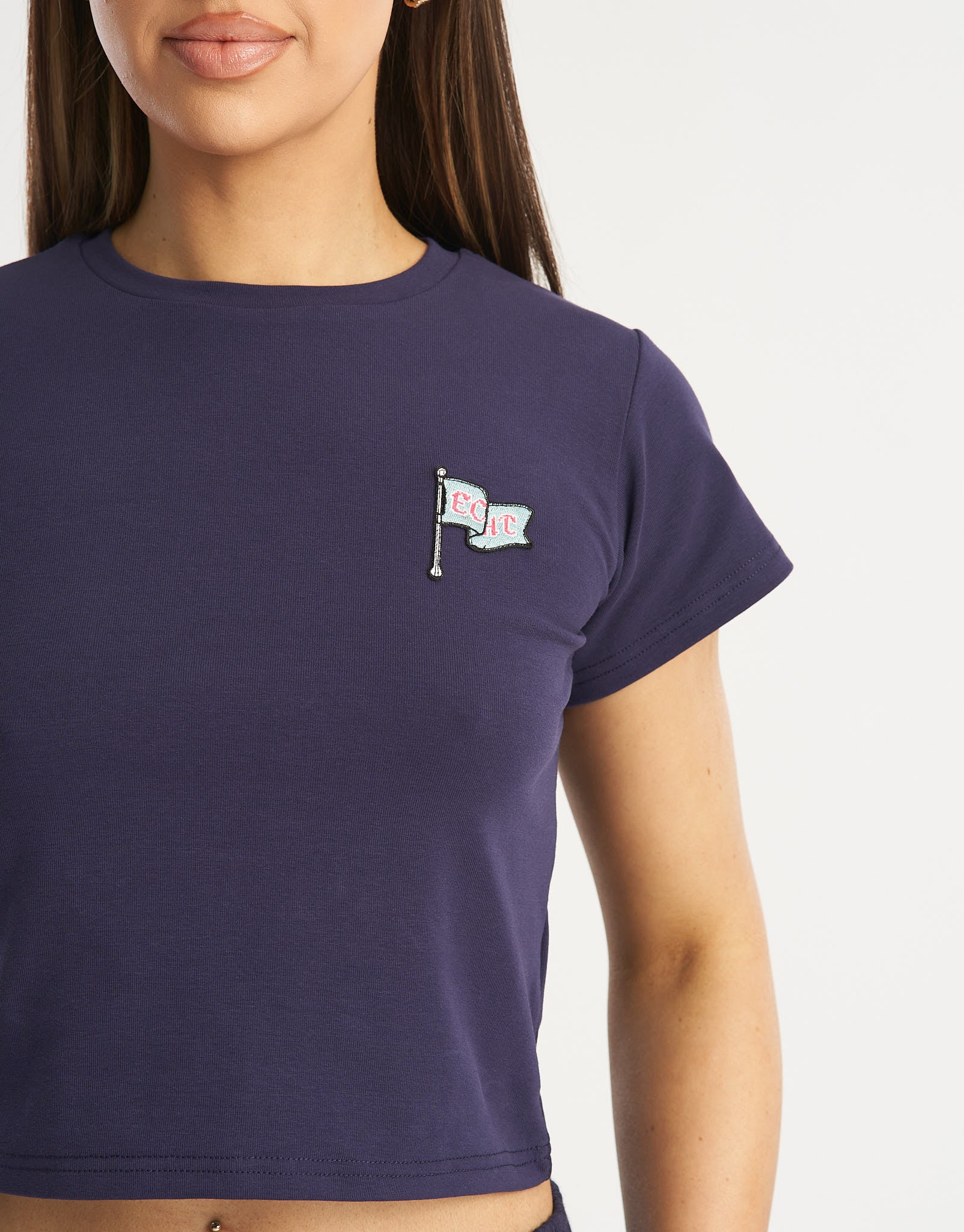 Flag Baby Tee - Eclipse Blue - Image 6