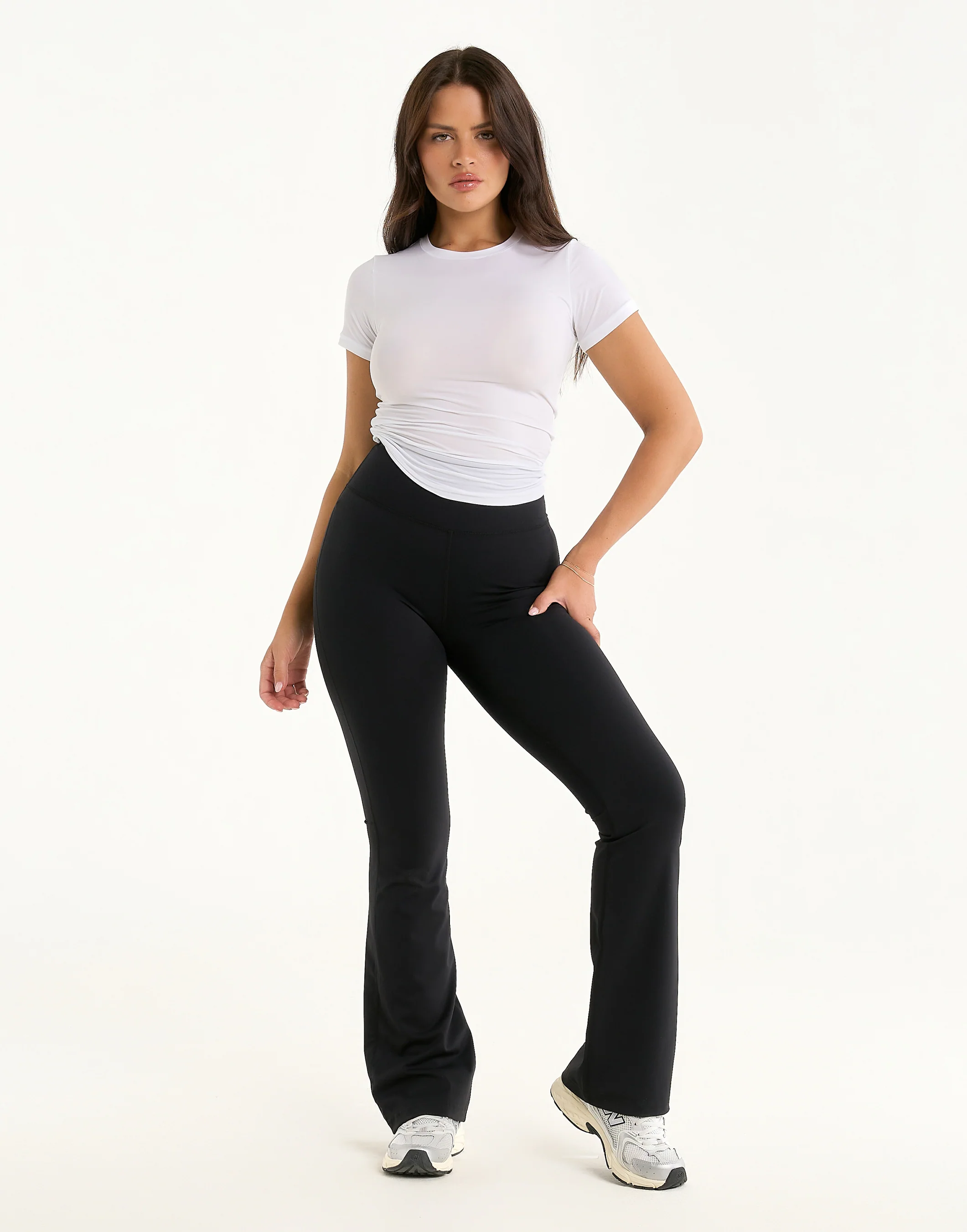 Flare Leggings - Black - Image 7