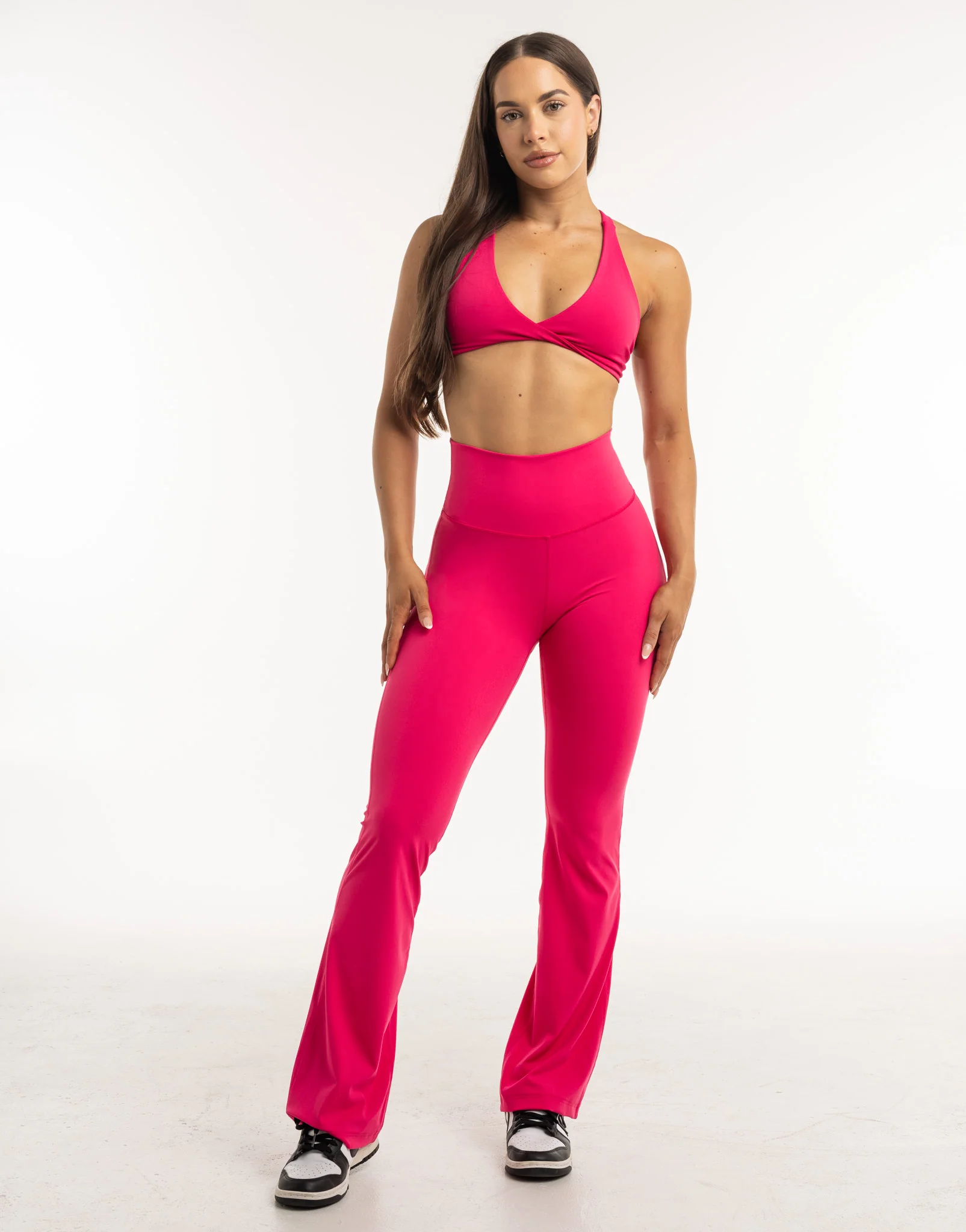 Flare Leggings - Bright Pink - Image 3