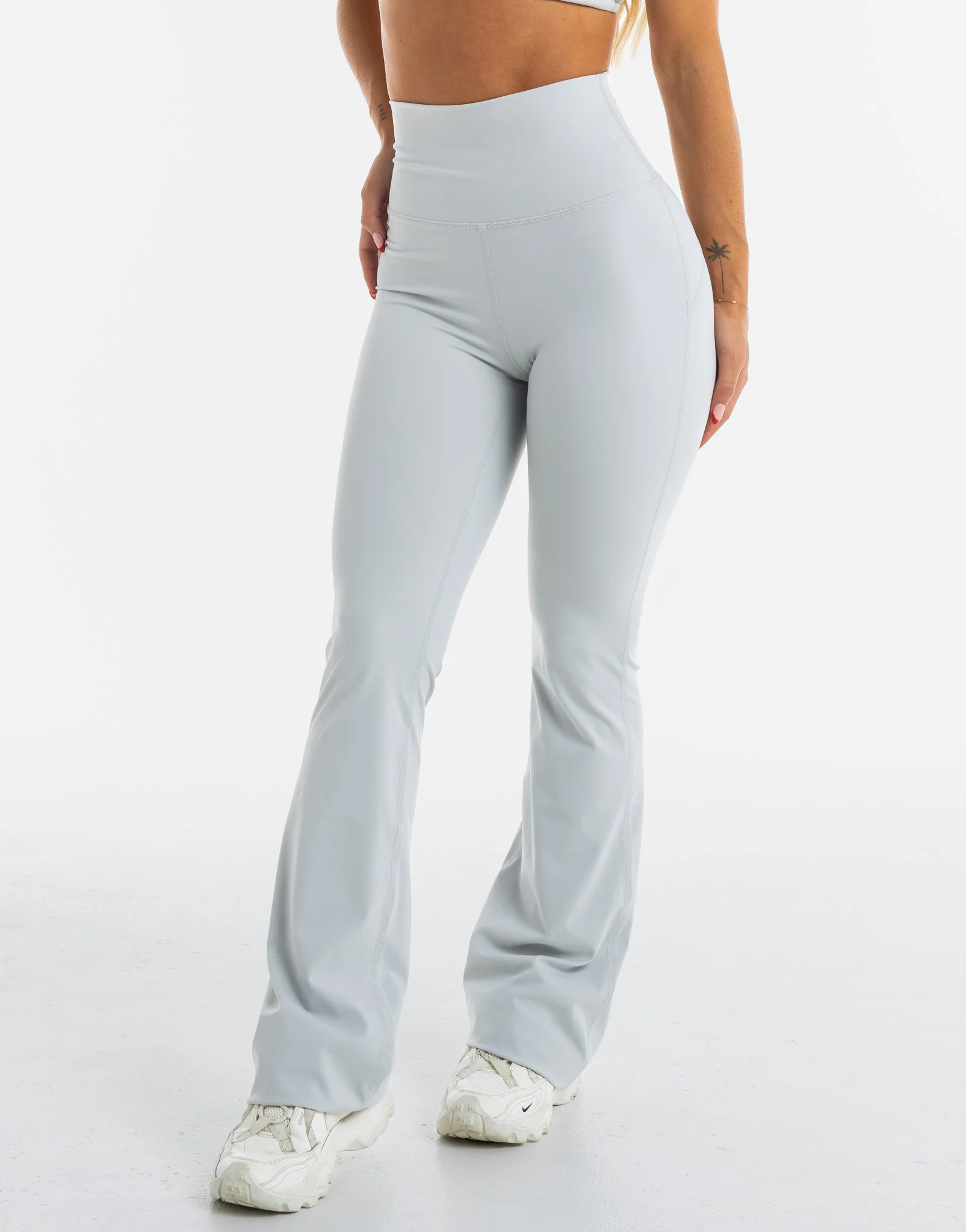 Flare Leggings - Micro Grey - Image 11
