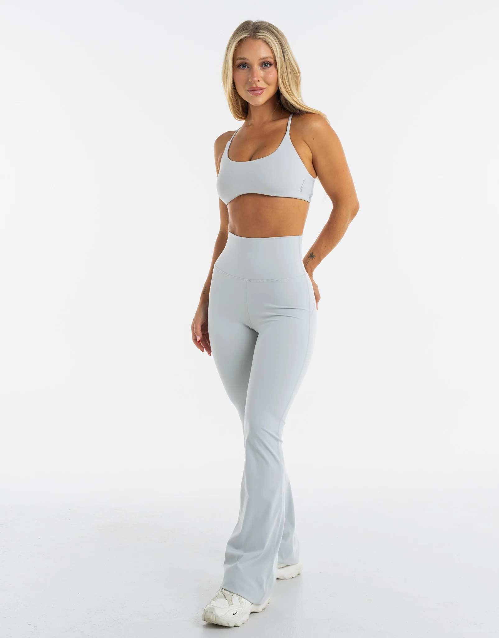 Flare Leggings - Micro Grey - Image 4