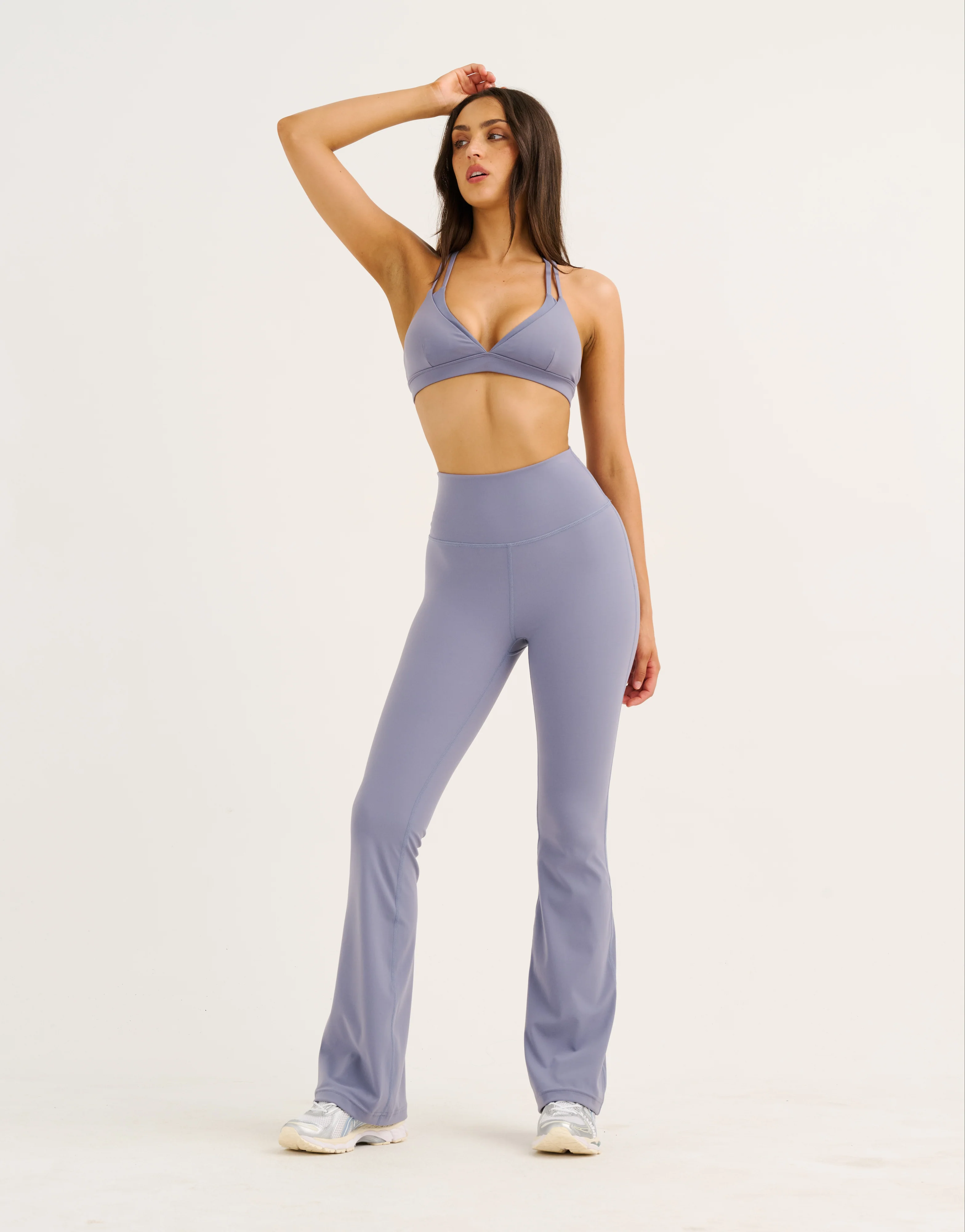 Flare Leggings - Washed Blue - Image 10