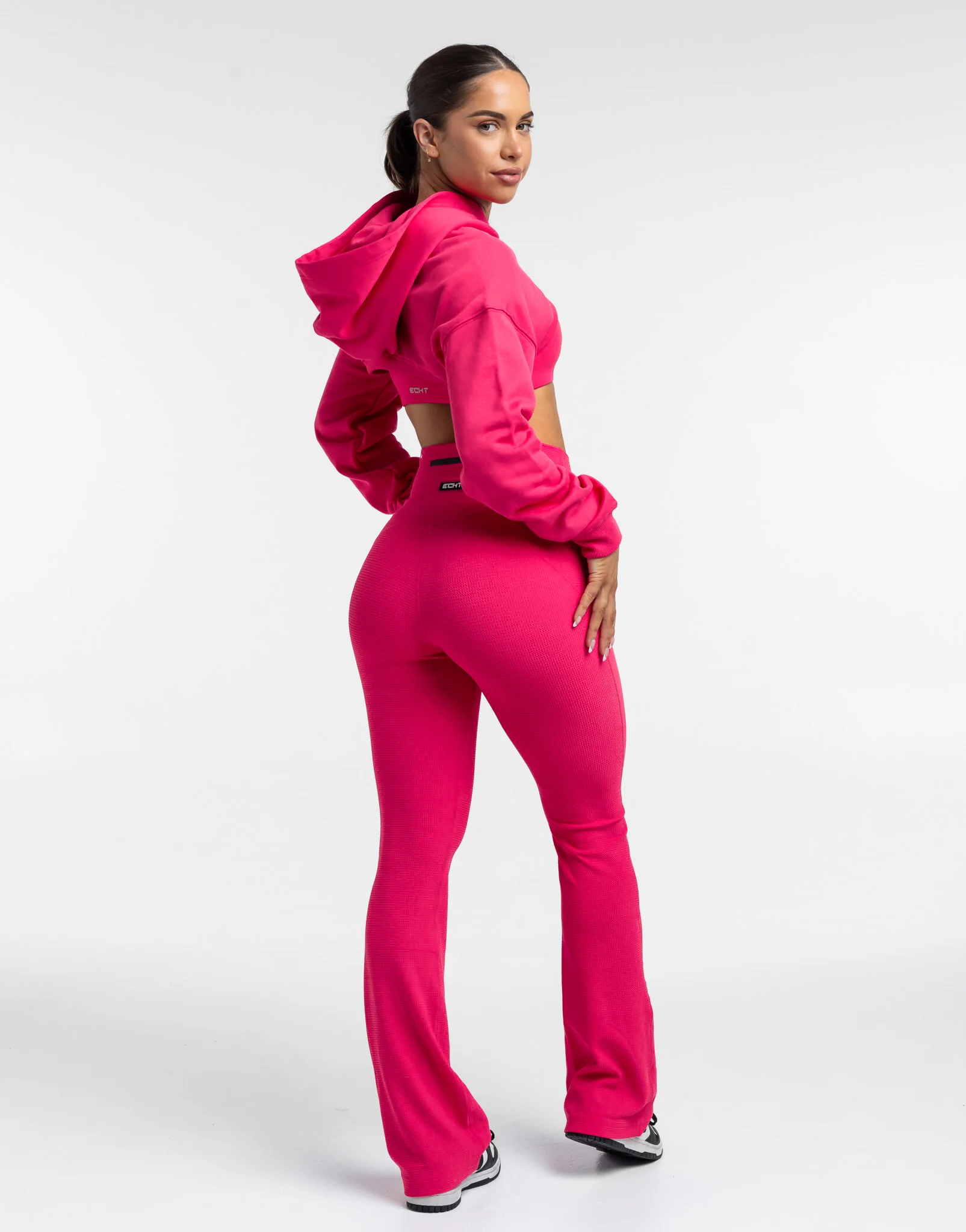 Flare Lounge Leggings - Bright Pink - Image 2