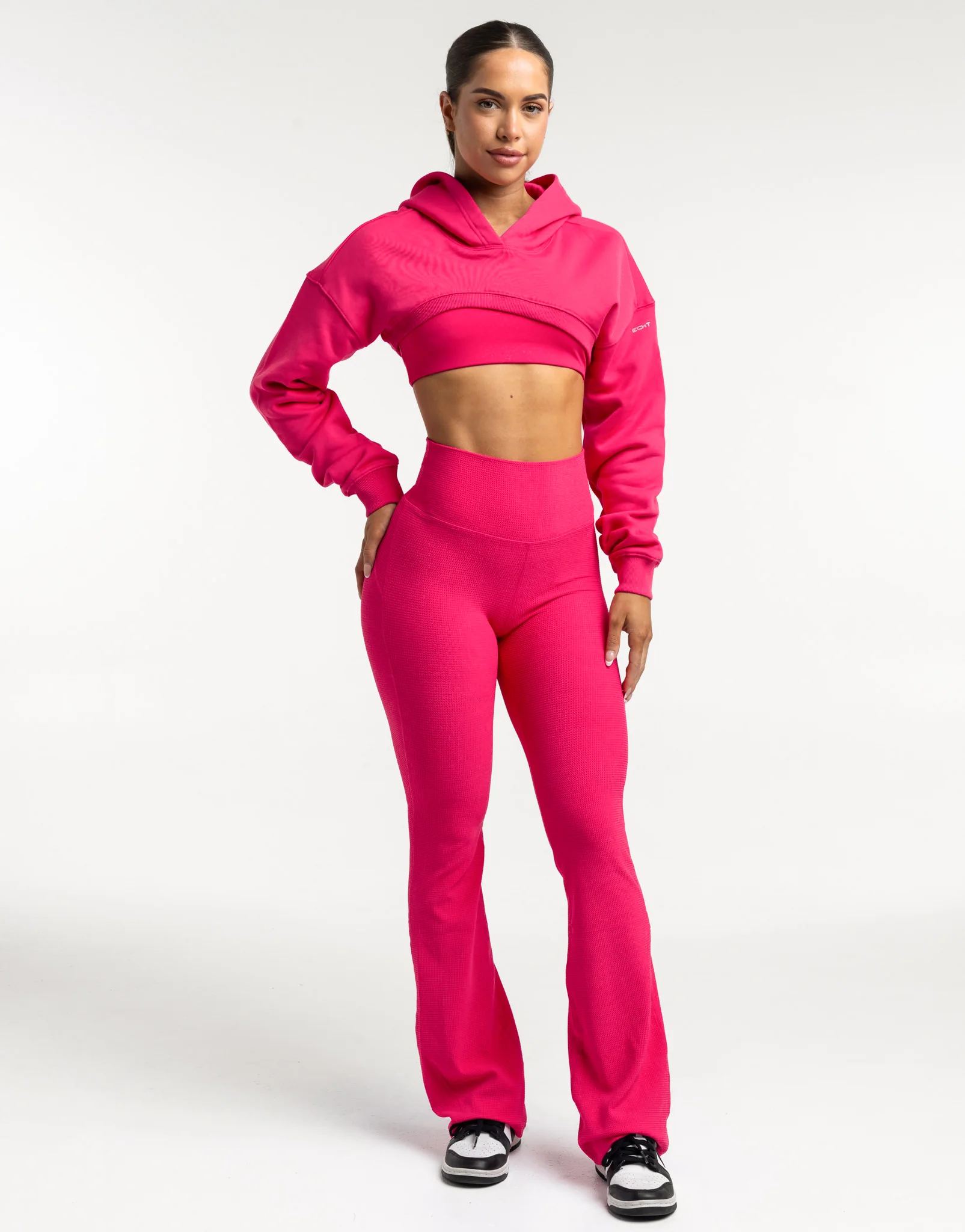Flare Lounge Leggings - Bright Pink - Image 4