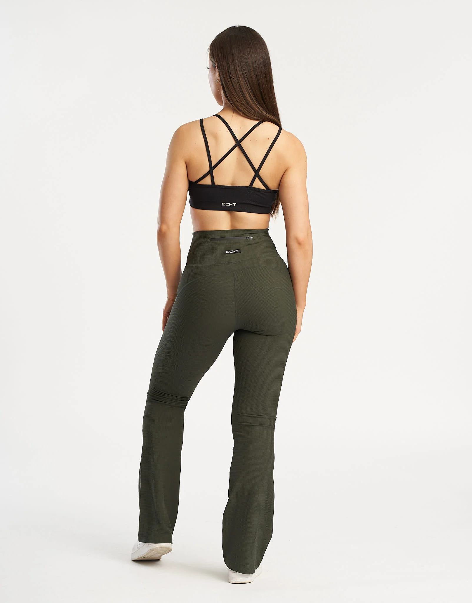 Flare Lounge Leggings - Forest Green - Image 4